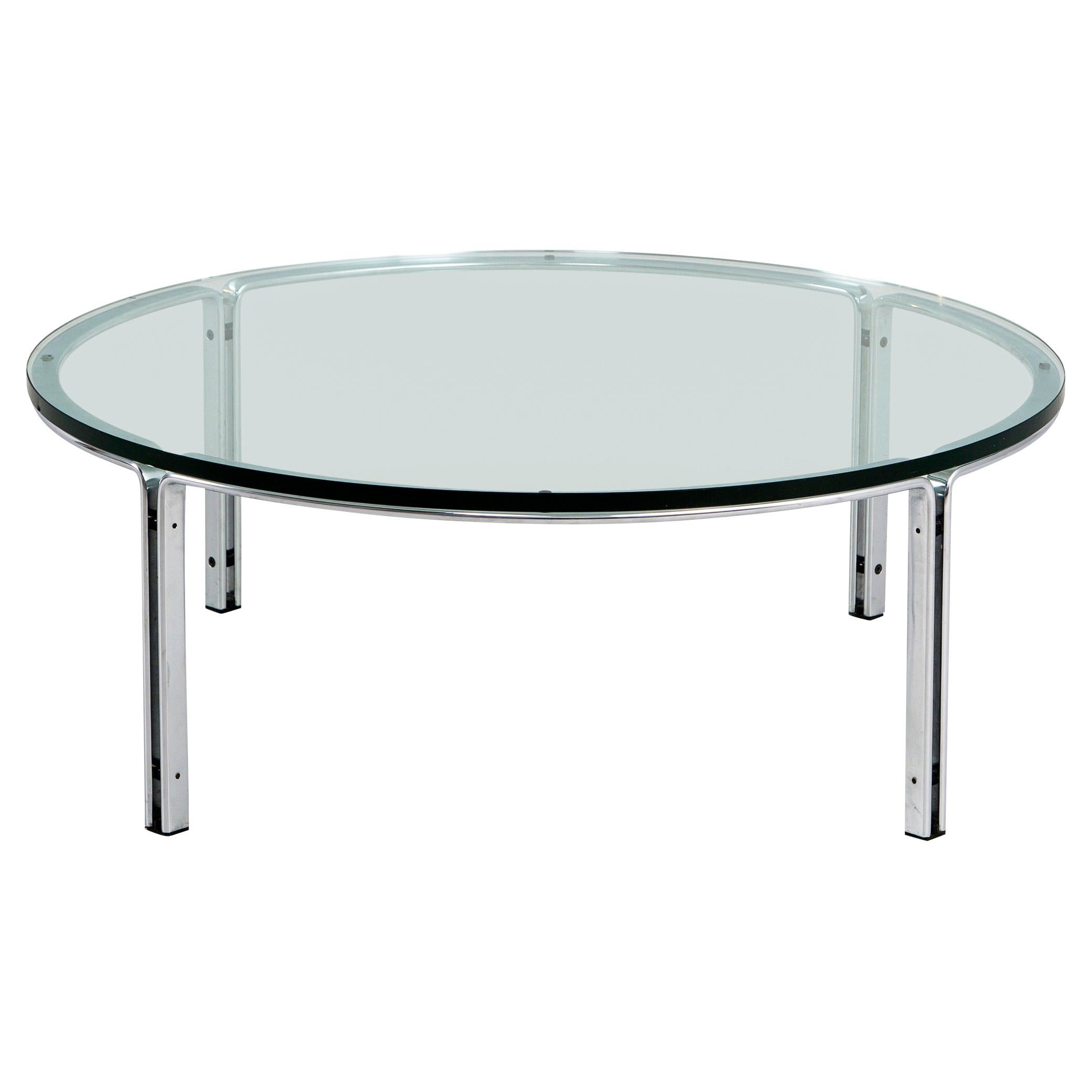 Horst Brüning for Kill International Cocktail Table in Chrome and Glass