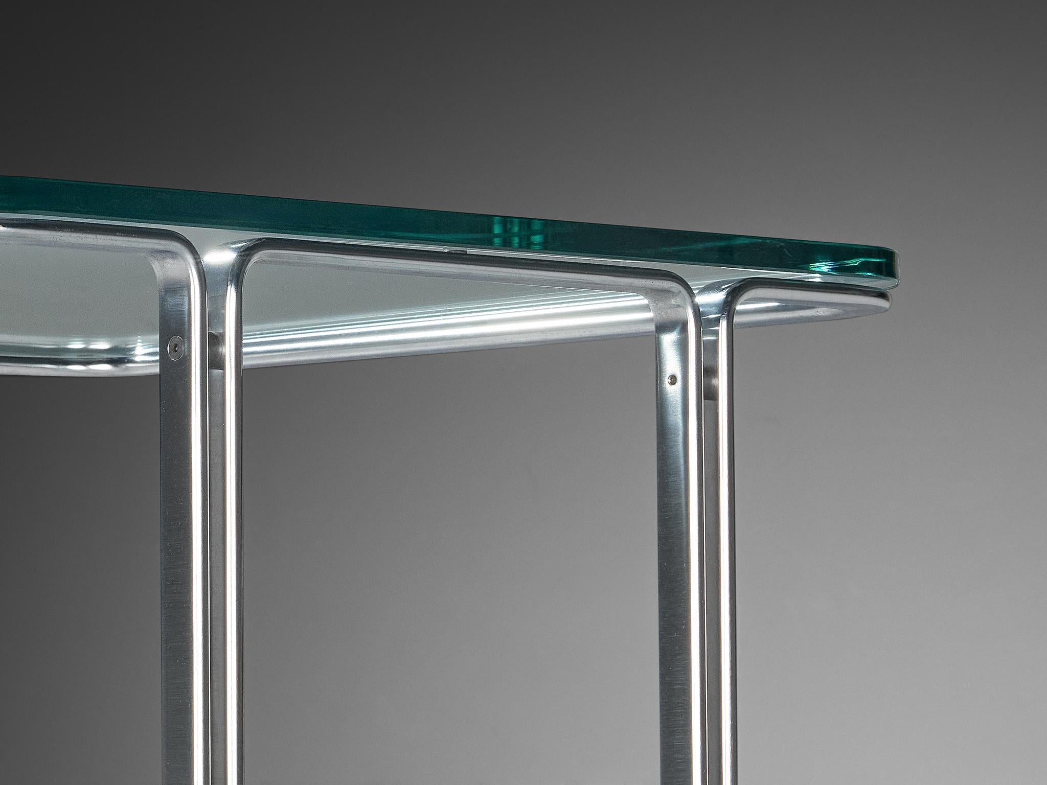 Horst Brüning für Kill International Cocktailtisch aus Glas und Stahl (Moderne der Mitte des Jahrhunderts) im Angebot