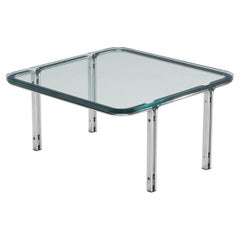 Horst Brüning für Kill International Cocktailtisch aus Glas und Stahl