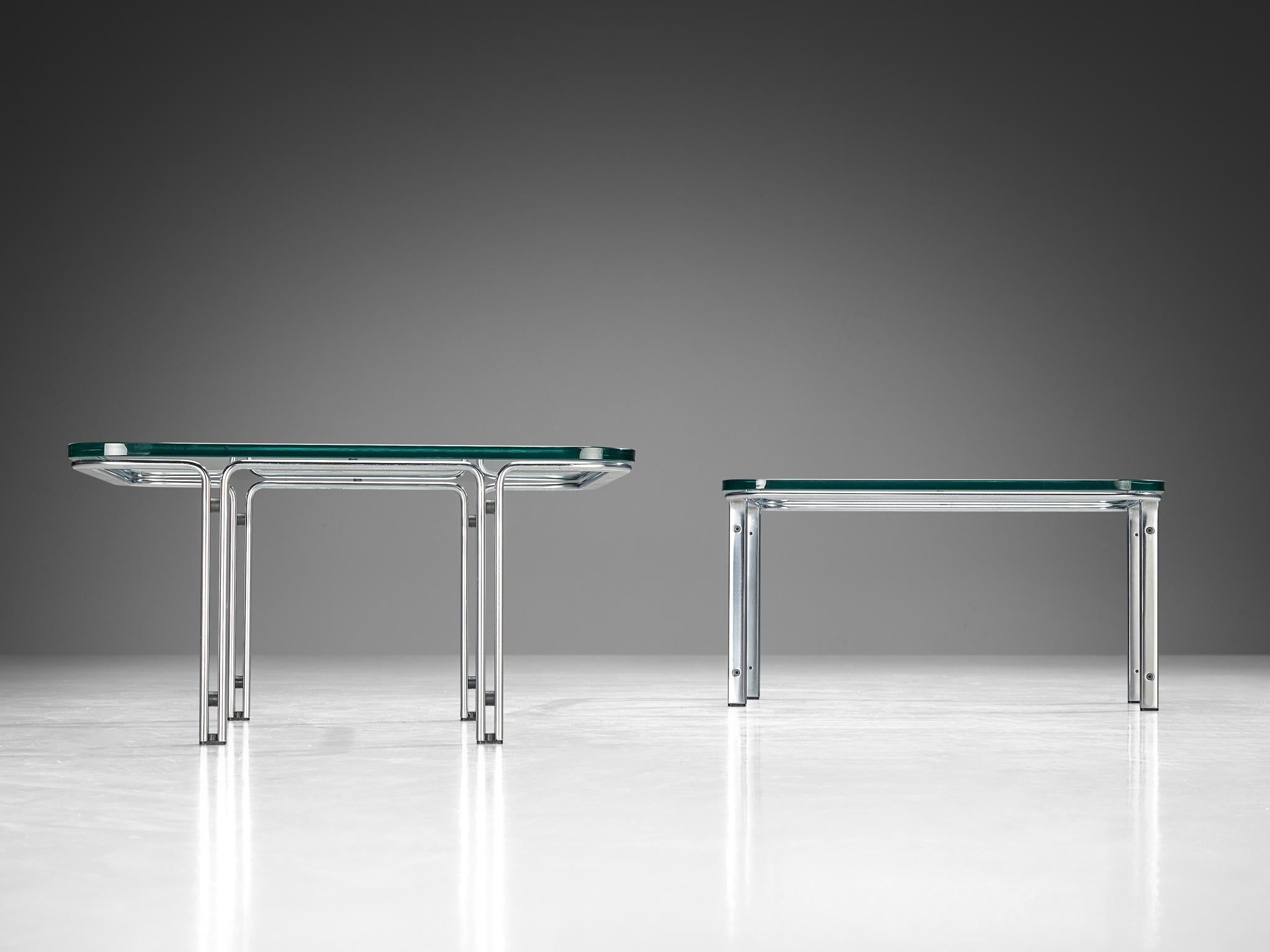 Mid-Century Modern Horst Brüning pour Kill International Cocktail Tables en verre et acier en vente