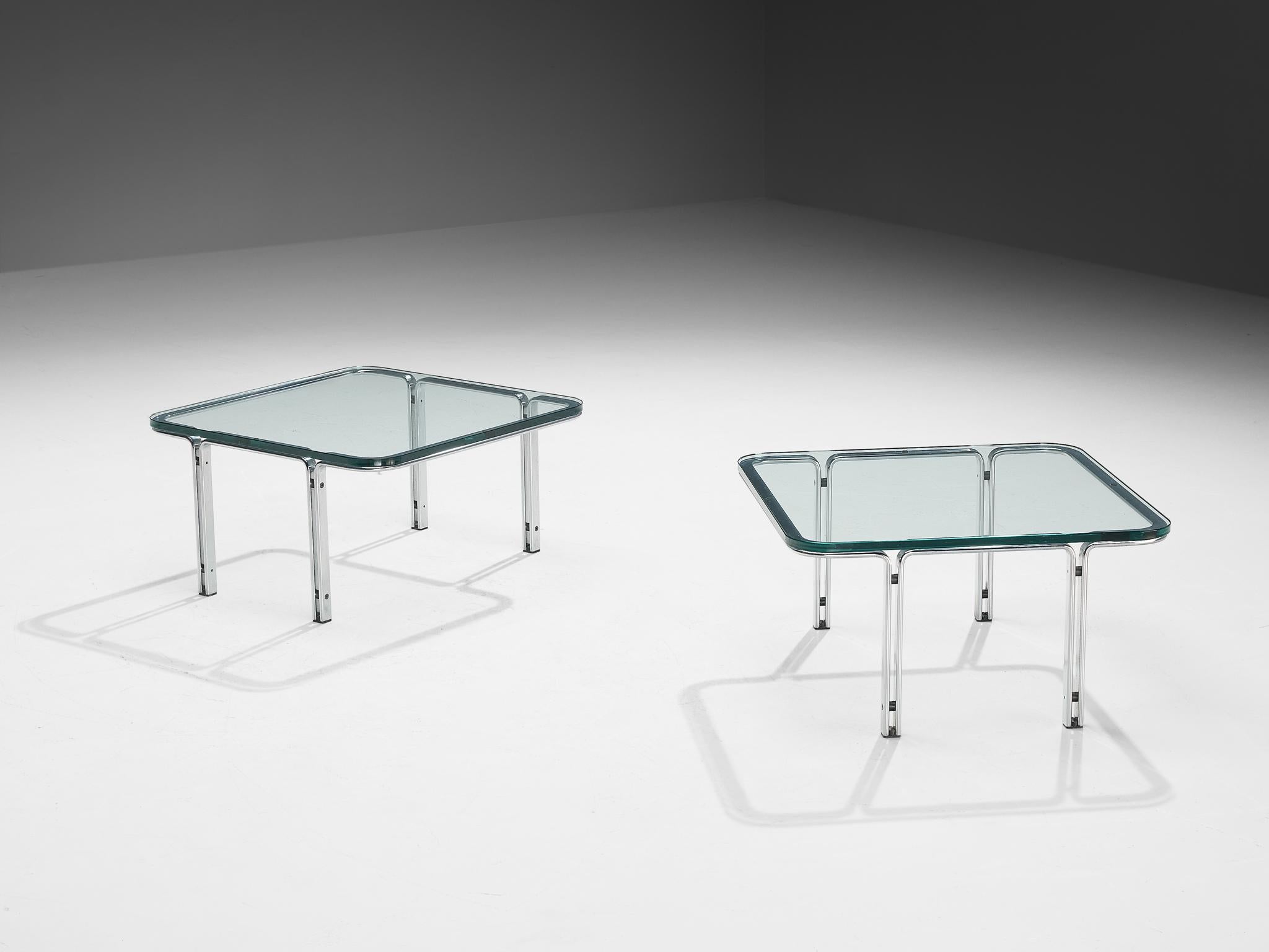 Acier Horst Brüning pour Kill International Cocktail Tables en verre et acier en vente