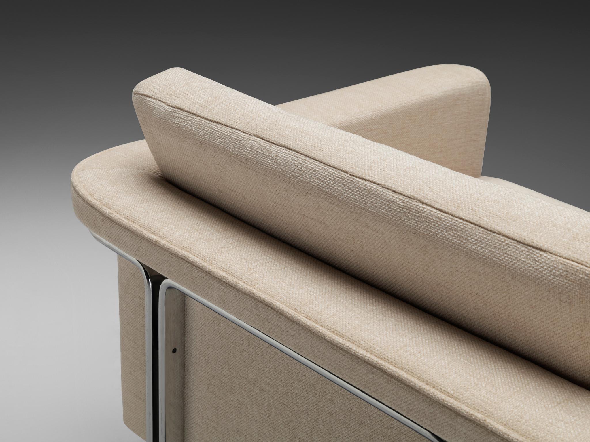 Horst Brüning for Kill International Lounge Chairs in Creme Upholstery For Sale 3