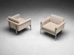 Horst Brüning for Kill International Lounge Chairs in Creme Upholstery