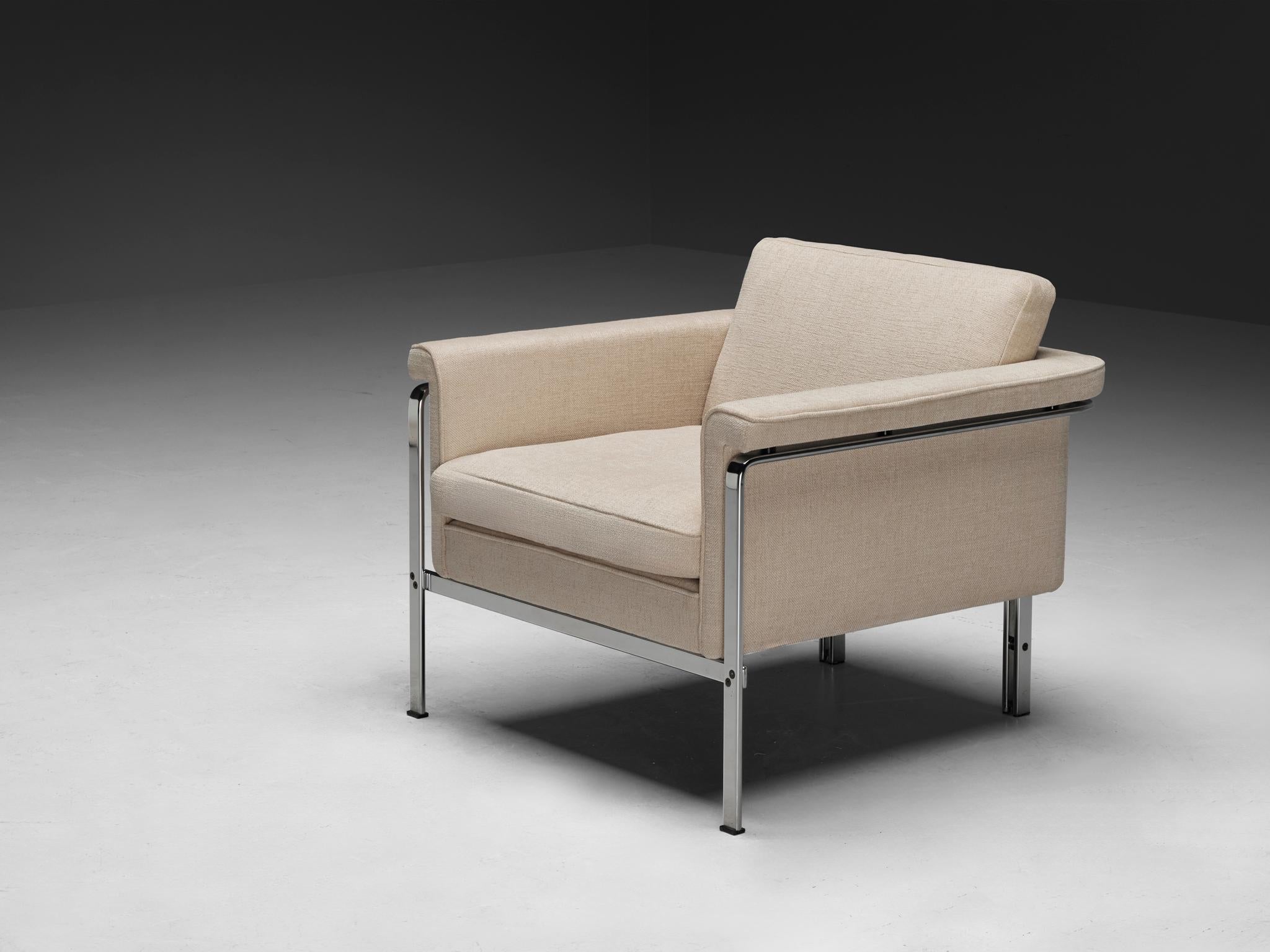 Horst Brüning for Kill International Lounge Chairs in Creme Upholstery In Good Condition For Sale In Waalwijk, NL