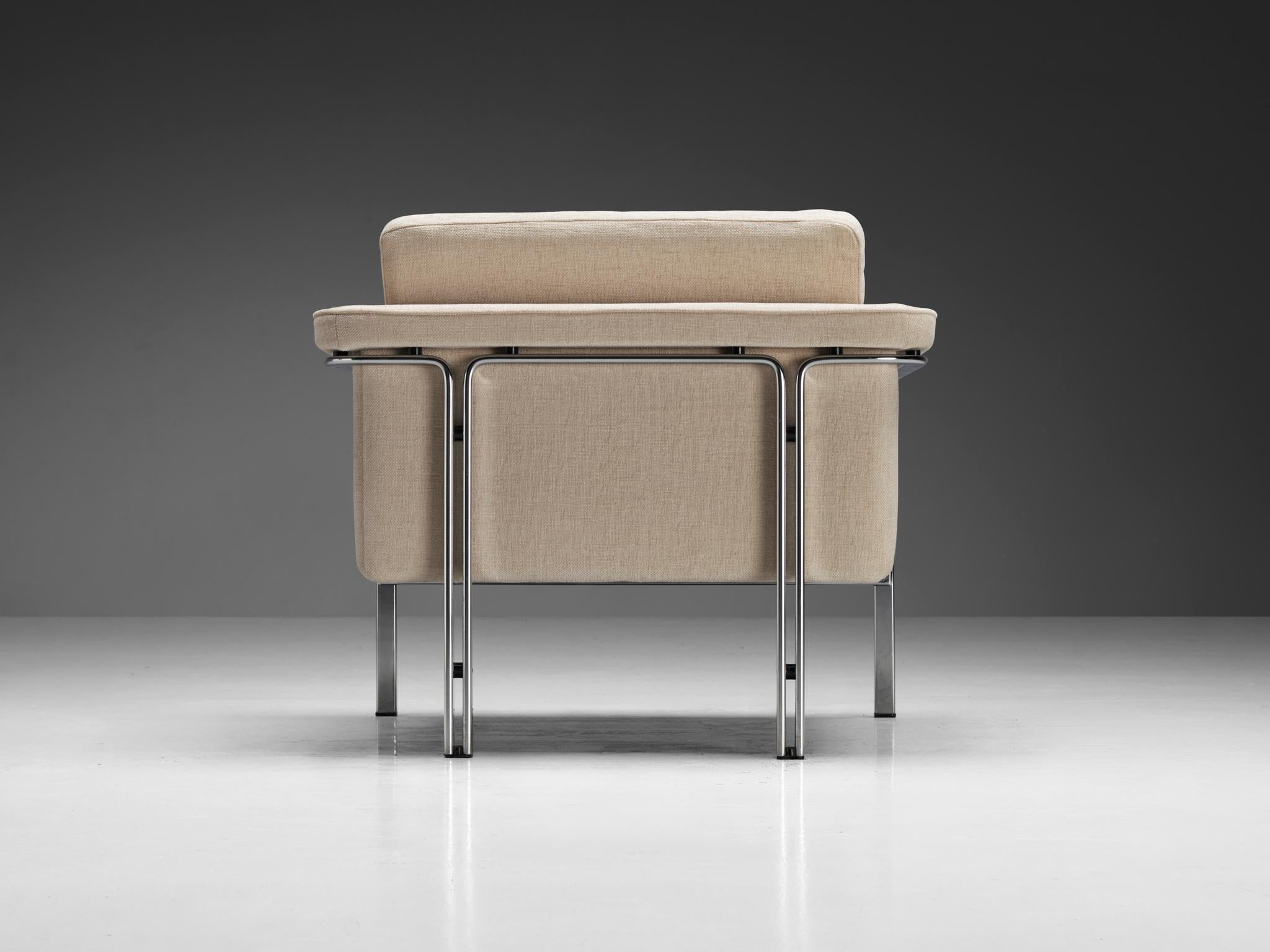 Mid-20th Century Horst Brüning for Kill International Lounge Chairs in Creme Upholstery For Sale