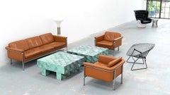 Horst Brning, Lounge 3-Sitz-Sofa für Kill International, 1967 Deutschland Leder