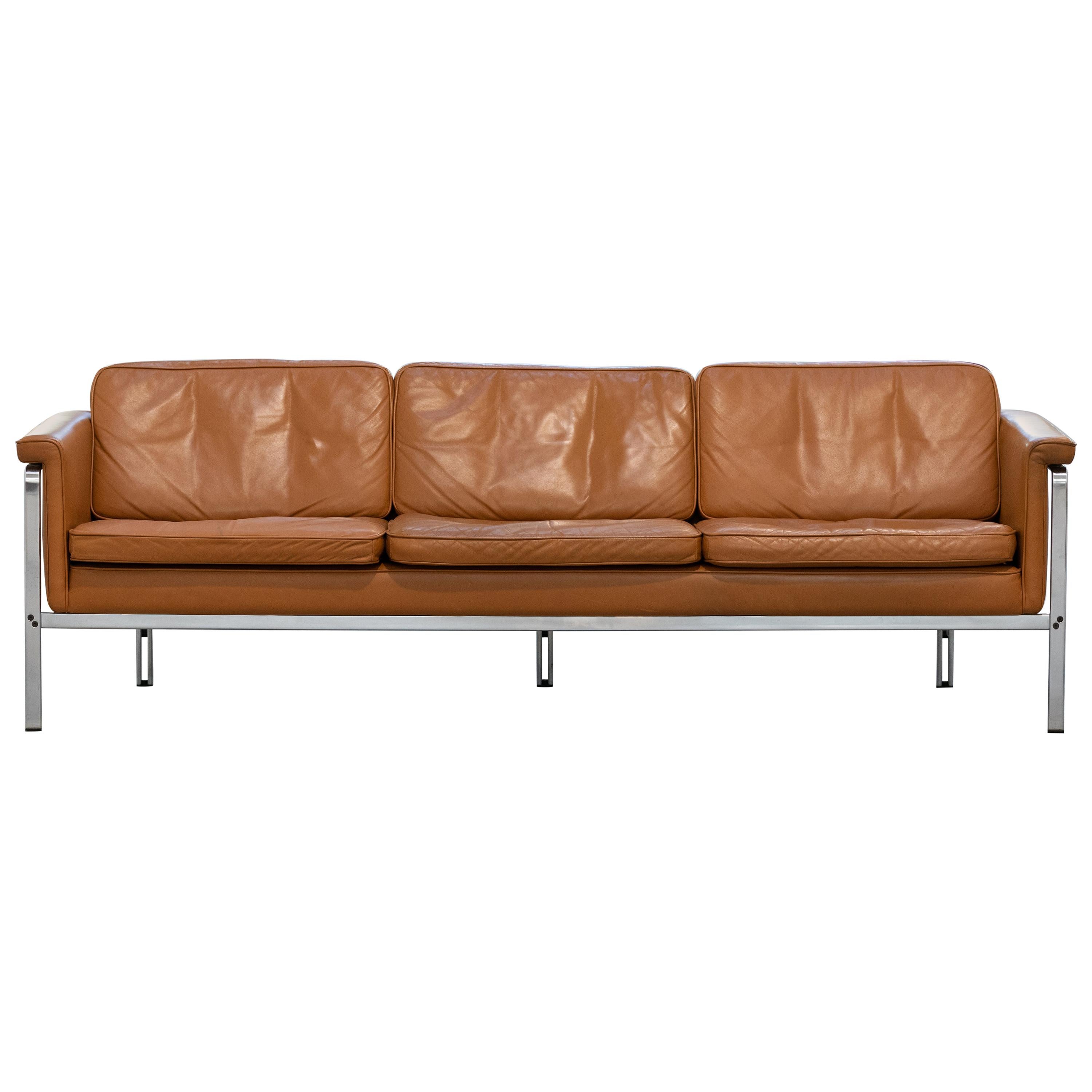 Horst Brüning, Lounge 3-Seat Sofa for Kill International, 1967 Germany Leather