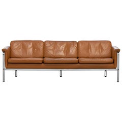 Horst Brning, Lounge 3-Sitz-Sofa für Kill International, 1967 Deutschland Leder