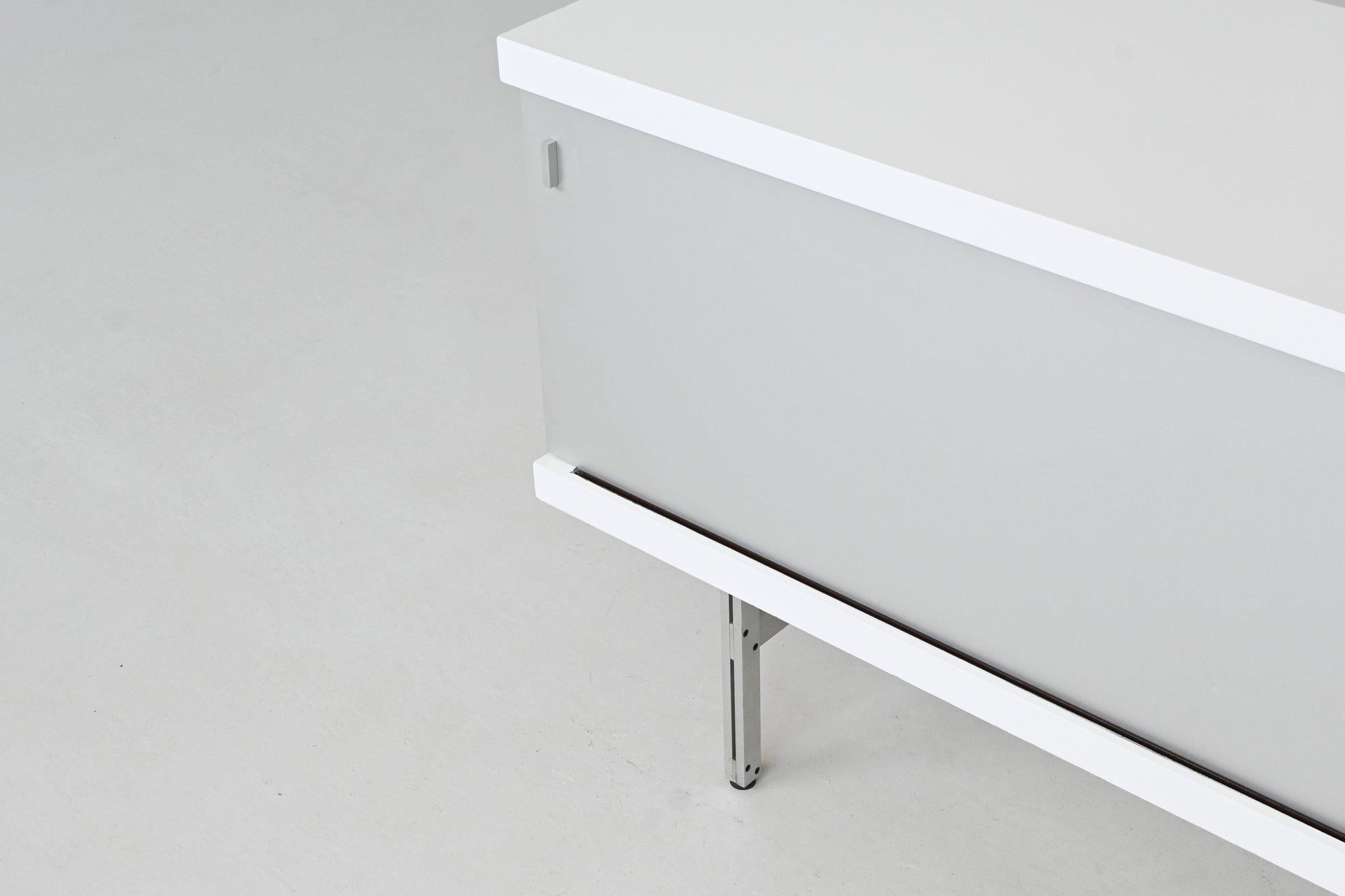 Metal Horst Bruning model 1730 large sideboard Behr Germany 1960 For Sale