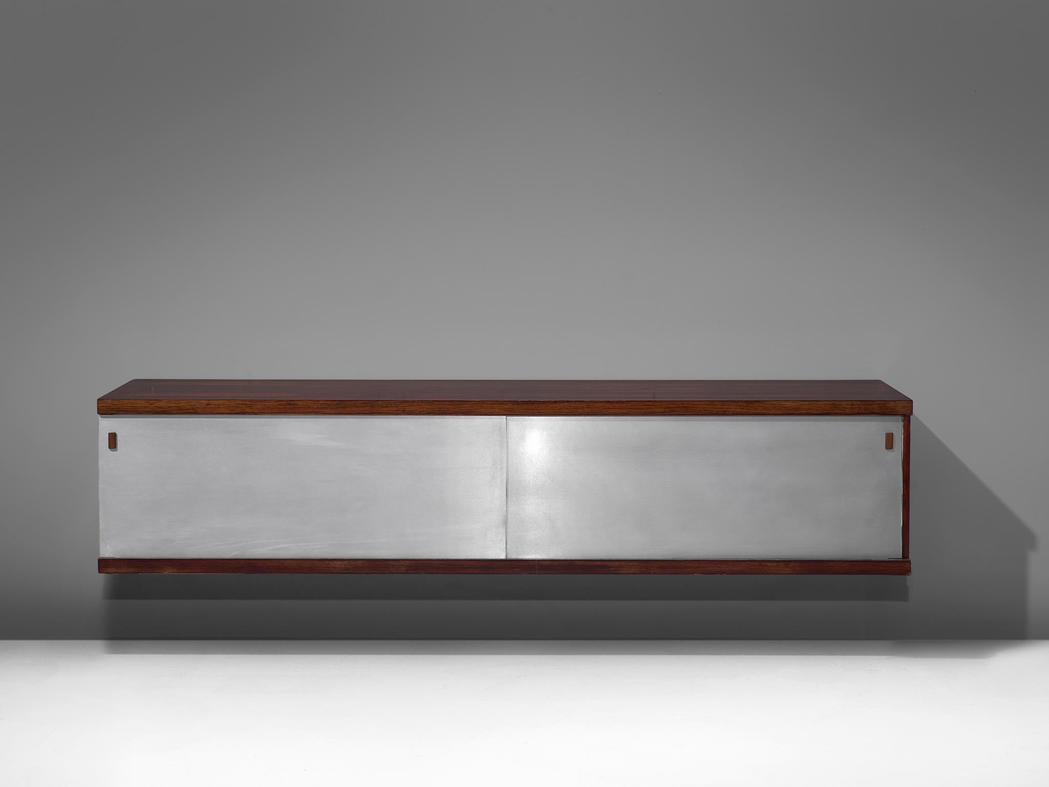 Mid-Century Modern Horst Brüning Wall-Mounted Credenza in Rosewood