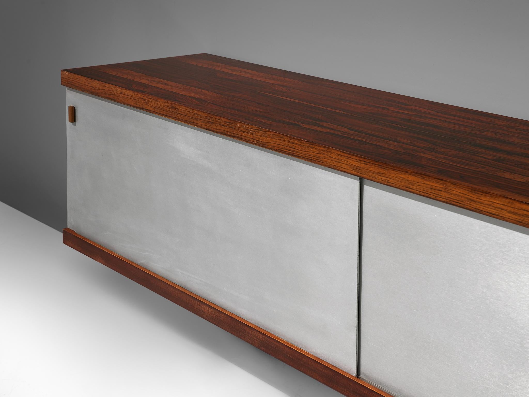 German Horst Brüning Wall-Mounted Credenza in Rosewood