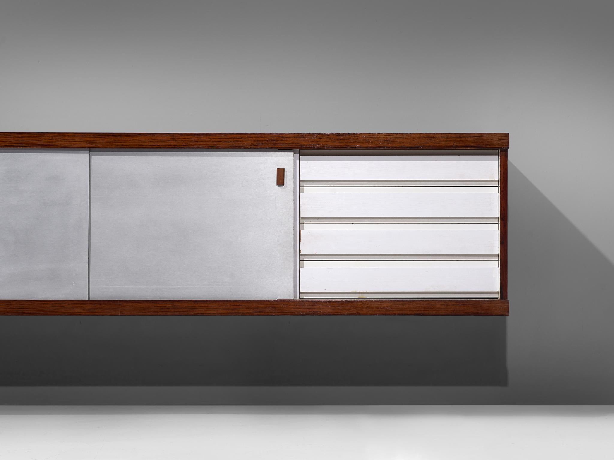 Mid-20th Century Horst Brüning Wall-Mounted Credenza in Rosewood