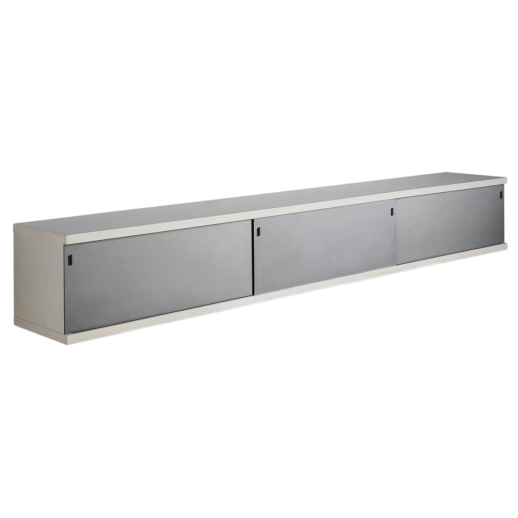 Horst Brüning Wall-Mounted Sideboard with Aluminium Doors