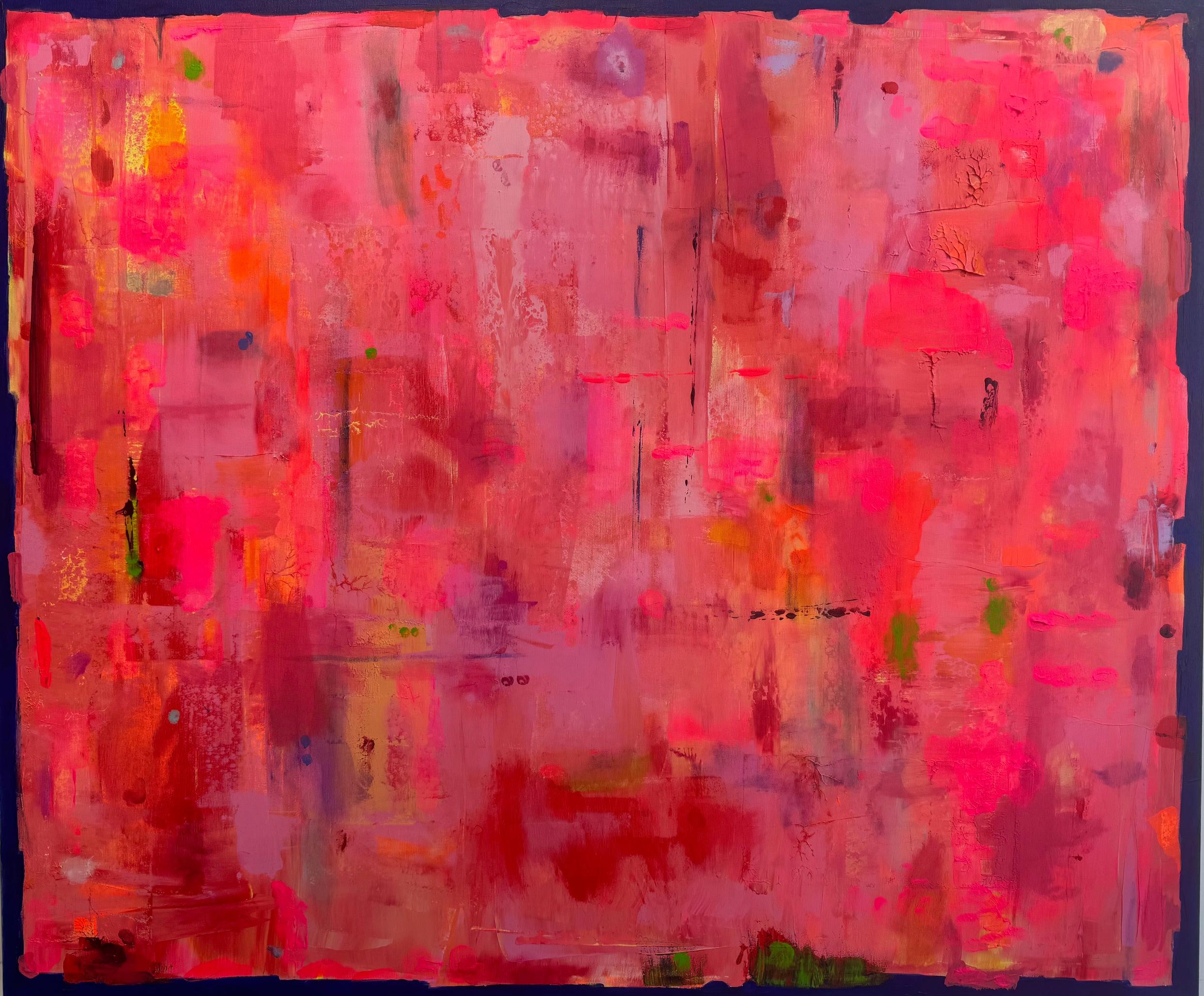 A Touch of Green - contemporary, acrylic painting of gracious creative source