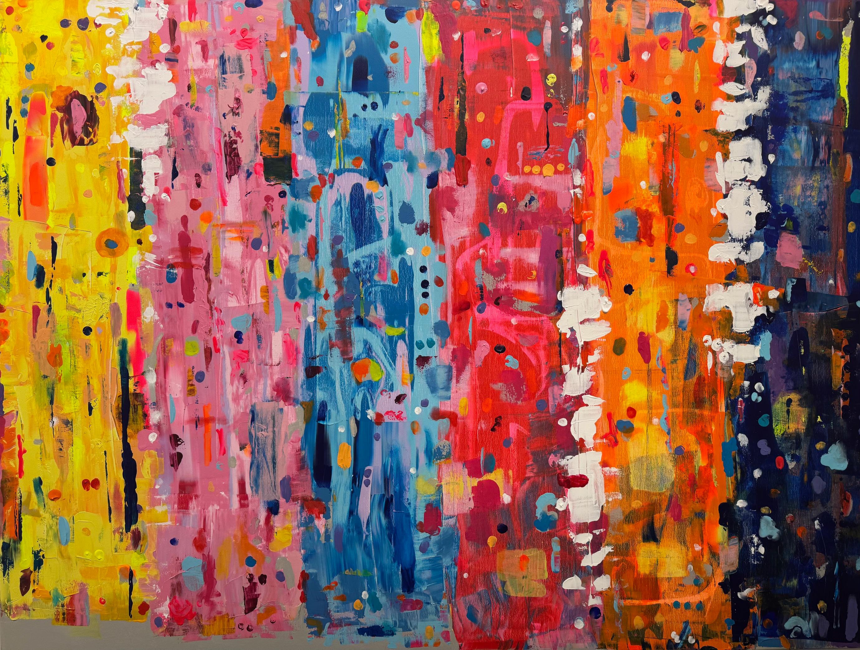 House of Color - contemporary abstract art work of stripes of various colors