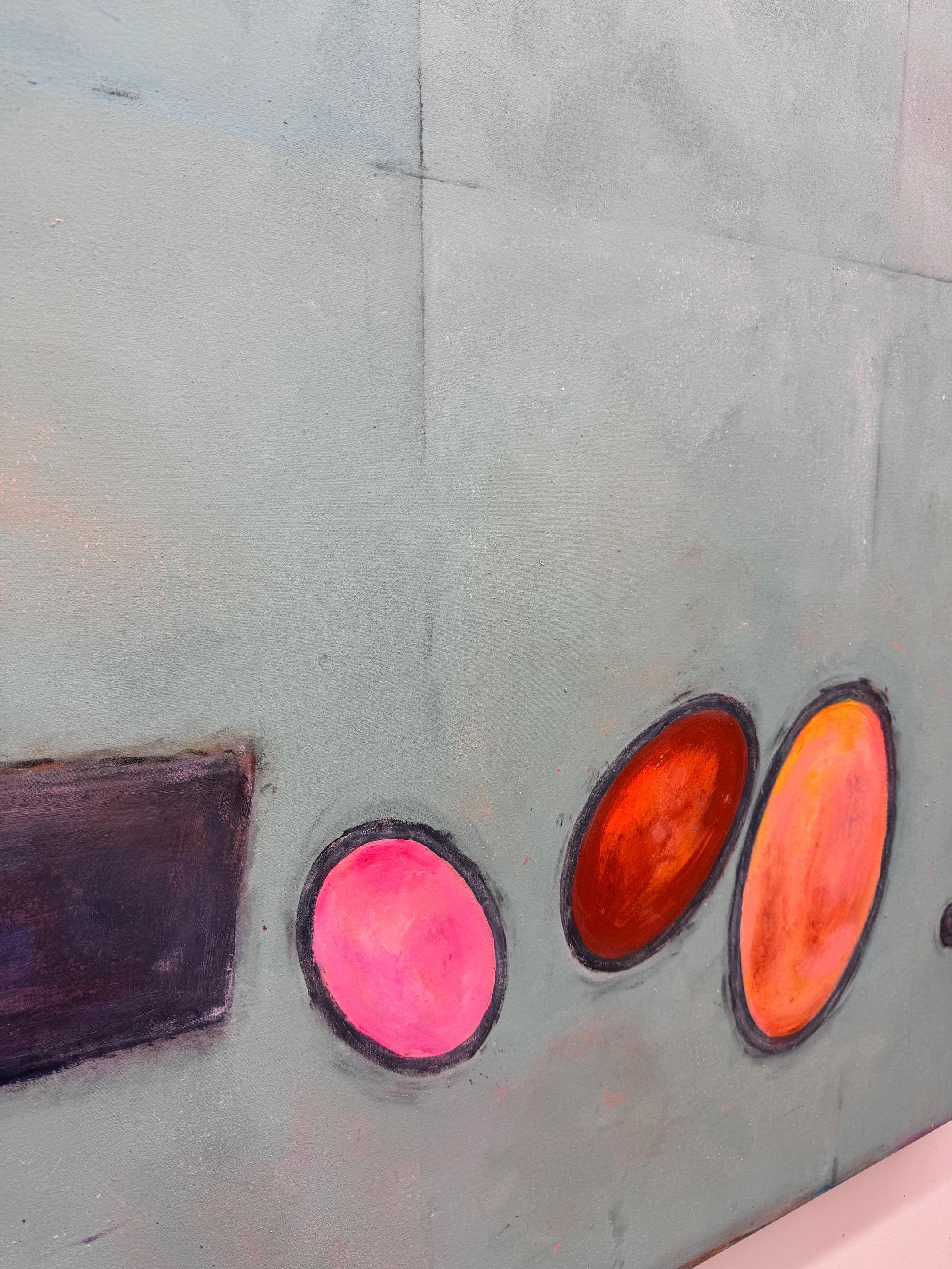 BrokenChain - arte astratta contemporanea - riferimento al costruttivismo e all'espressionismo - Abstract Painting Grigio di Horst Güntheroth