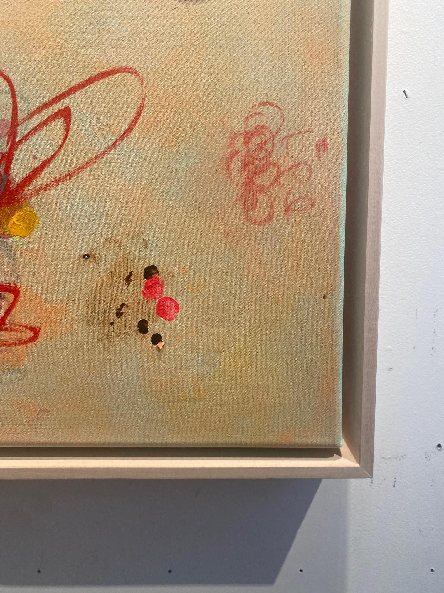 Particella elementare-opera d'arte astratta contemporanea, omaggio giocoso a Cy Twombly - Painting di Horst Güntheroth