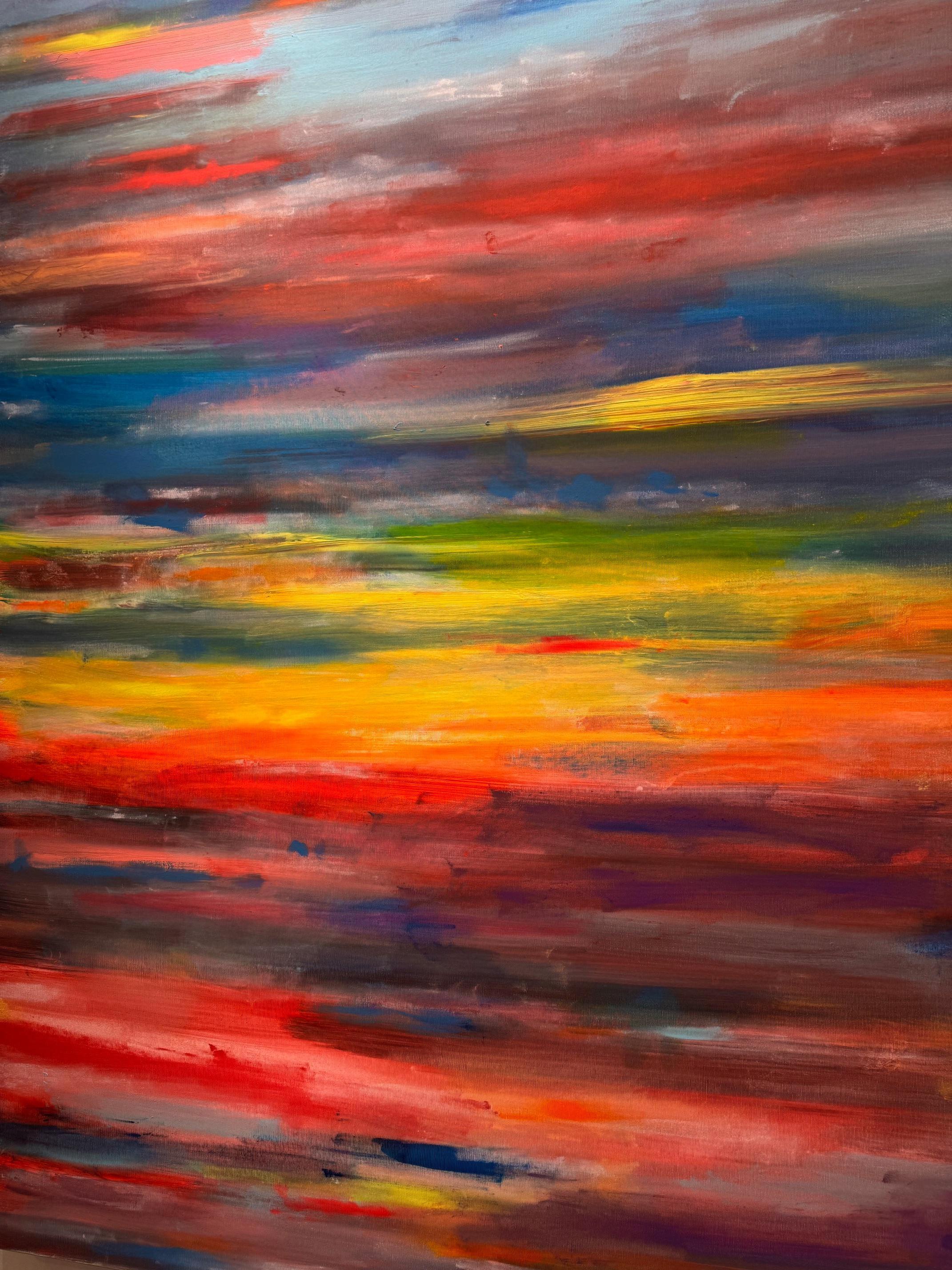 Heavenly - contemporary abstract art reference constructivism and expressionism - Abstract Painting by Horst Güntheroth