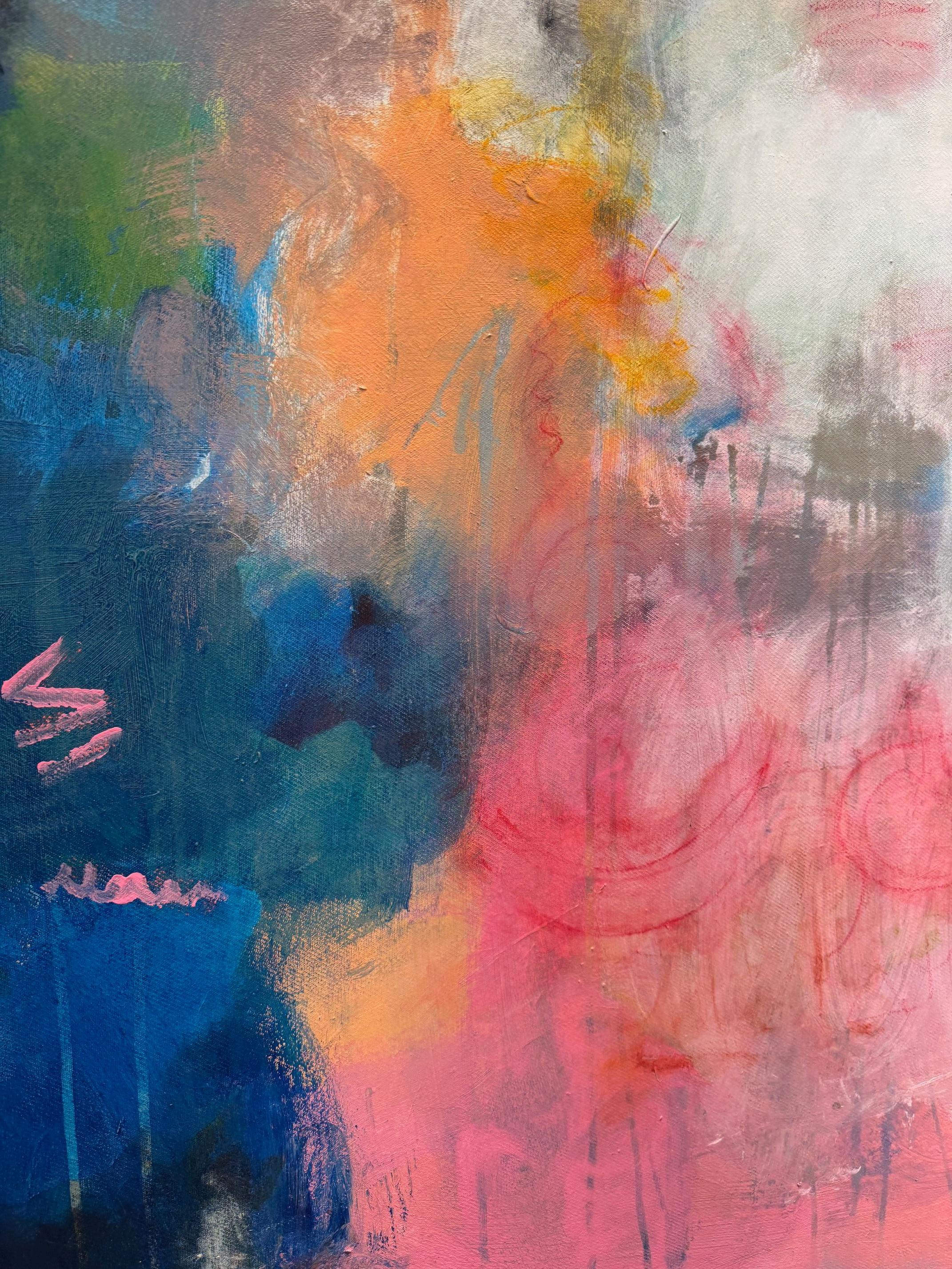 Laguna - art abstrait contemporain référence à l'expressionnisme vibrant - Painting de Horst Güntheroth