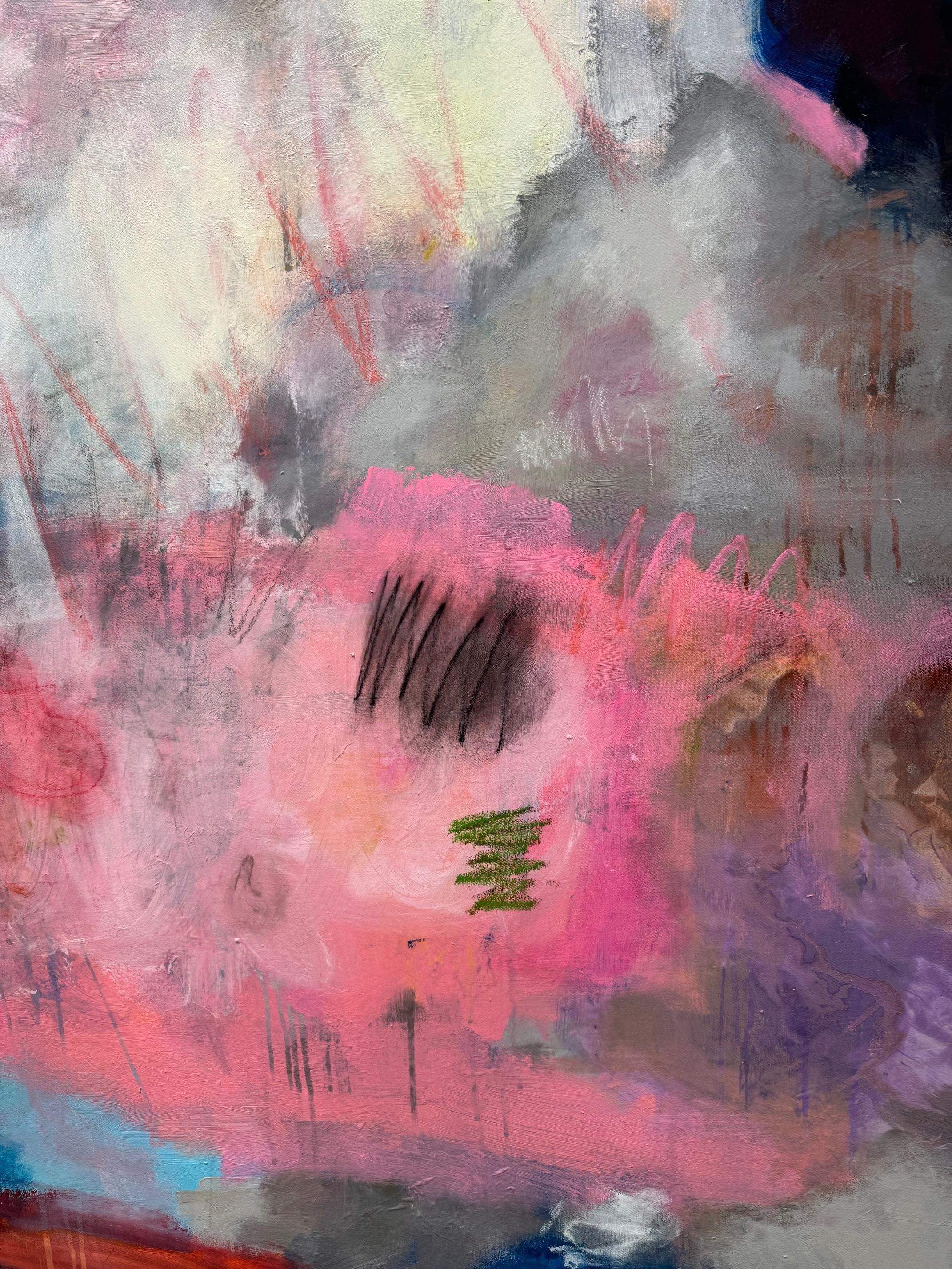Laguna - art abstrait contemporain référence à l'expressionnisme vibrant en vente 1