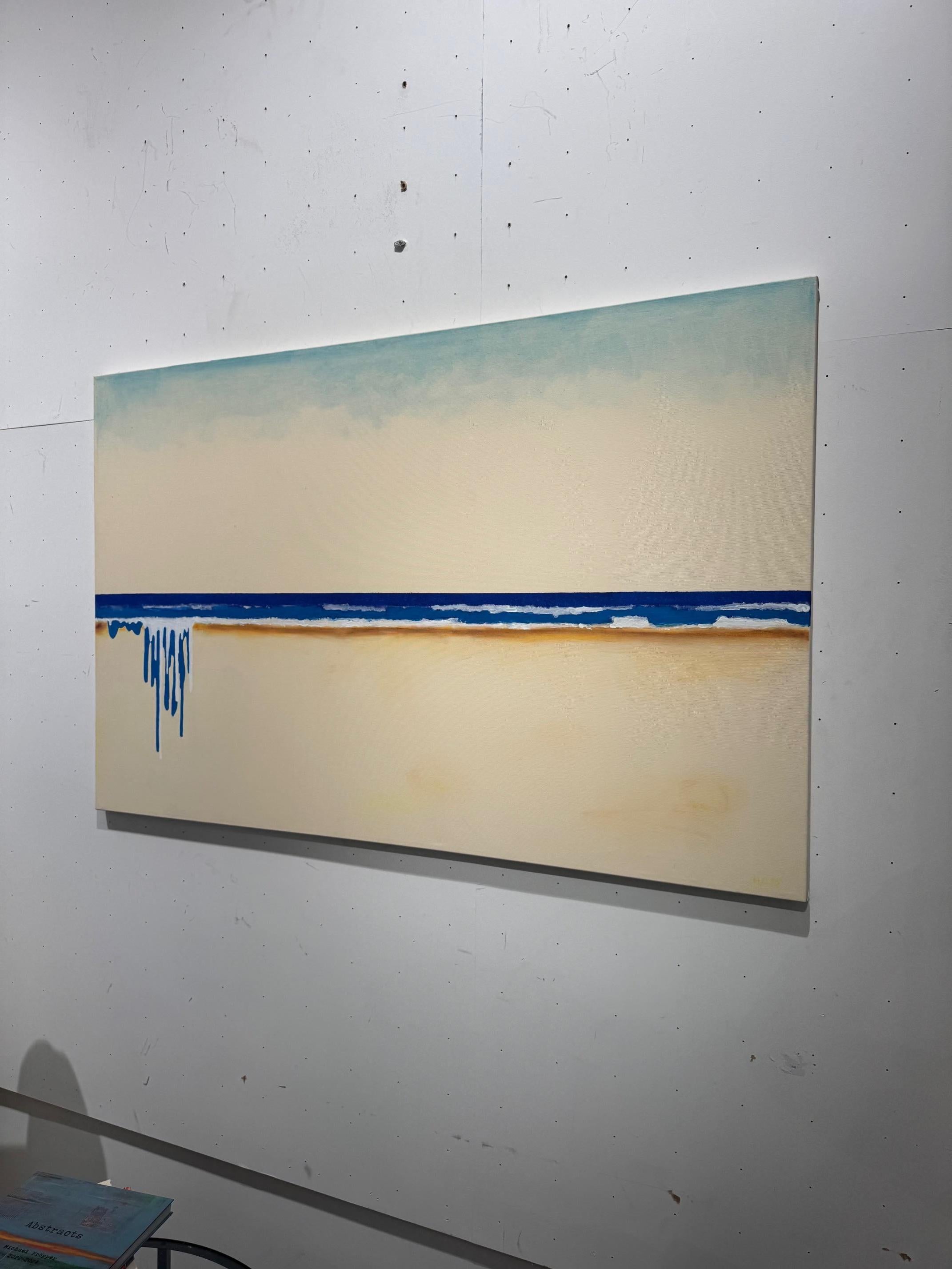 Leaking Sea - contemporary art seascape abstract minimalist art - Painting by Horst Güntheroth