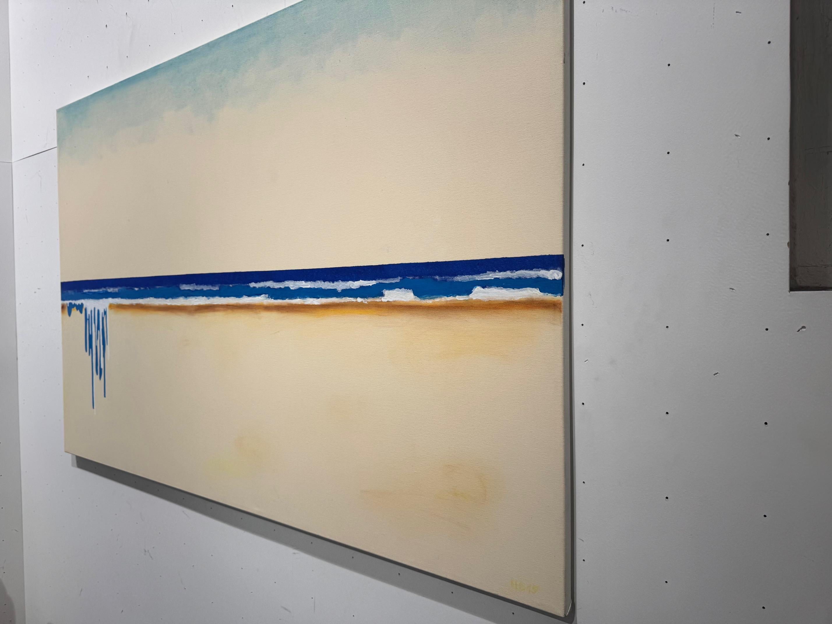 Leaking Sea - contemporary art seascape abstract minimalist art - Abstract Painting by Horst Güntheroth