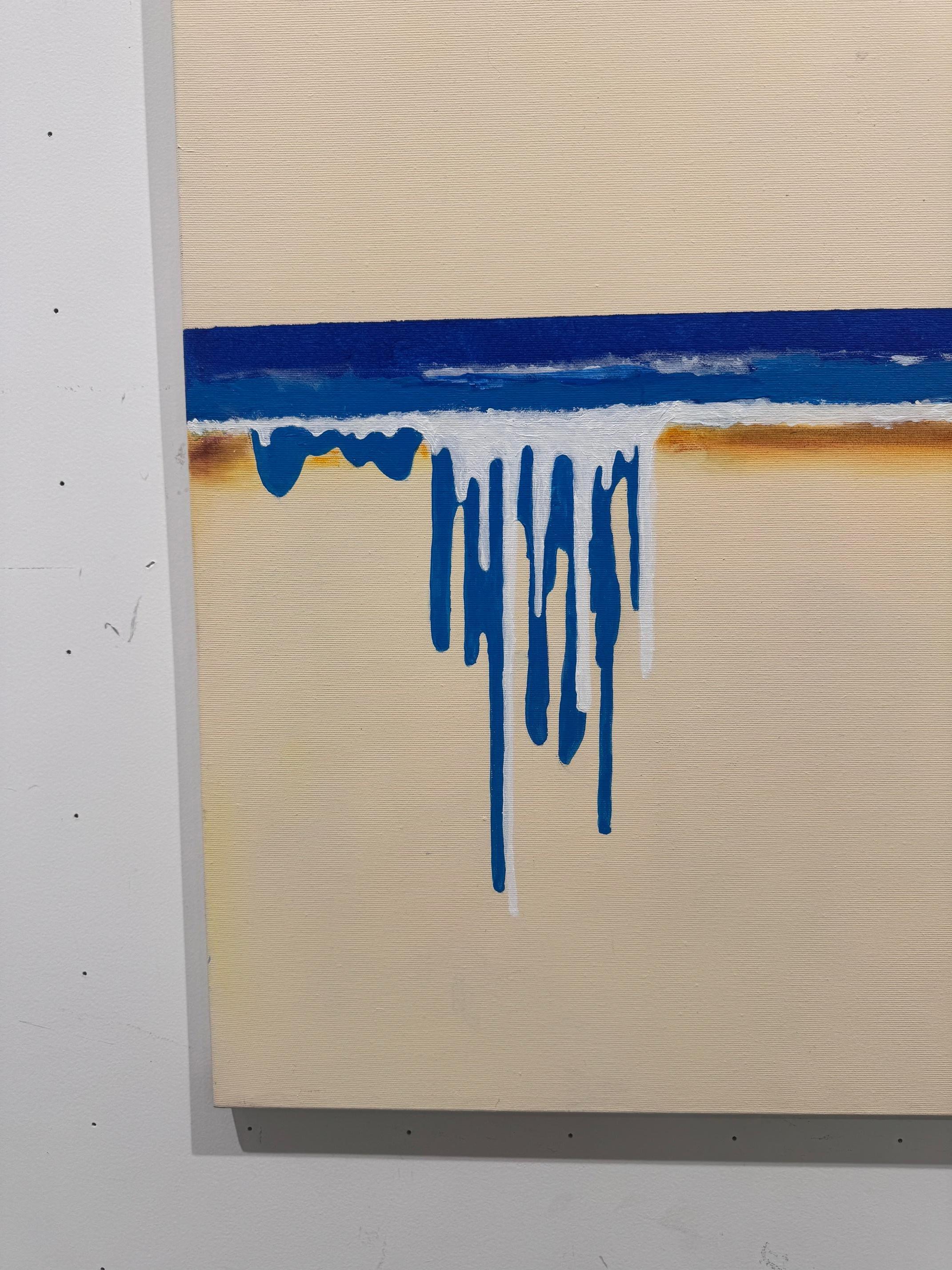 Leaking Sea - contemporary art seascape abstract minimalist art For Sale 1
