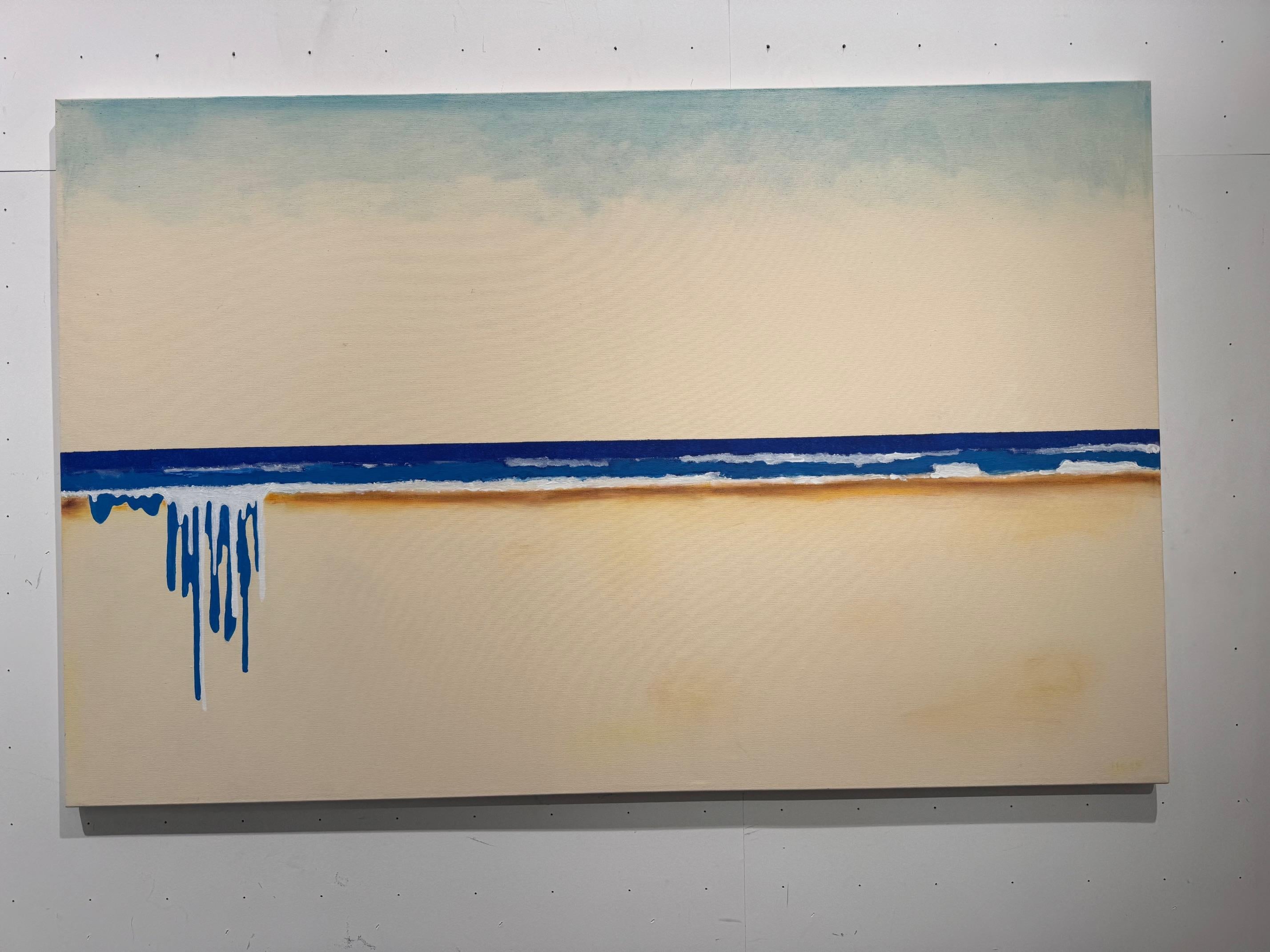 Leaking Sea - contemporary art seascape abstract minimalist art For Sale 2