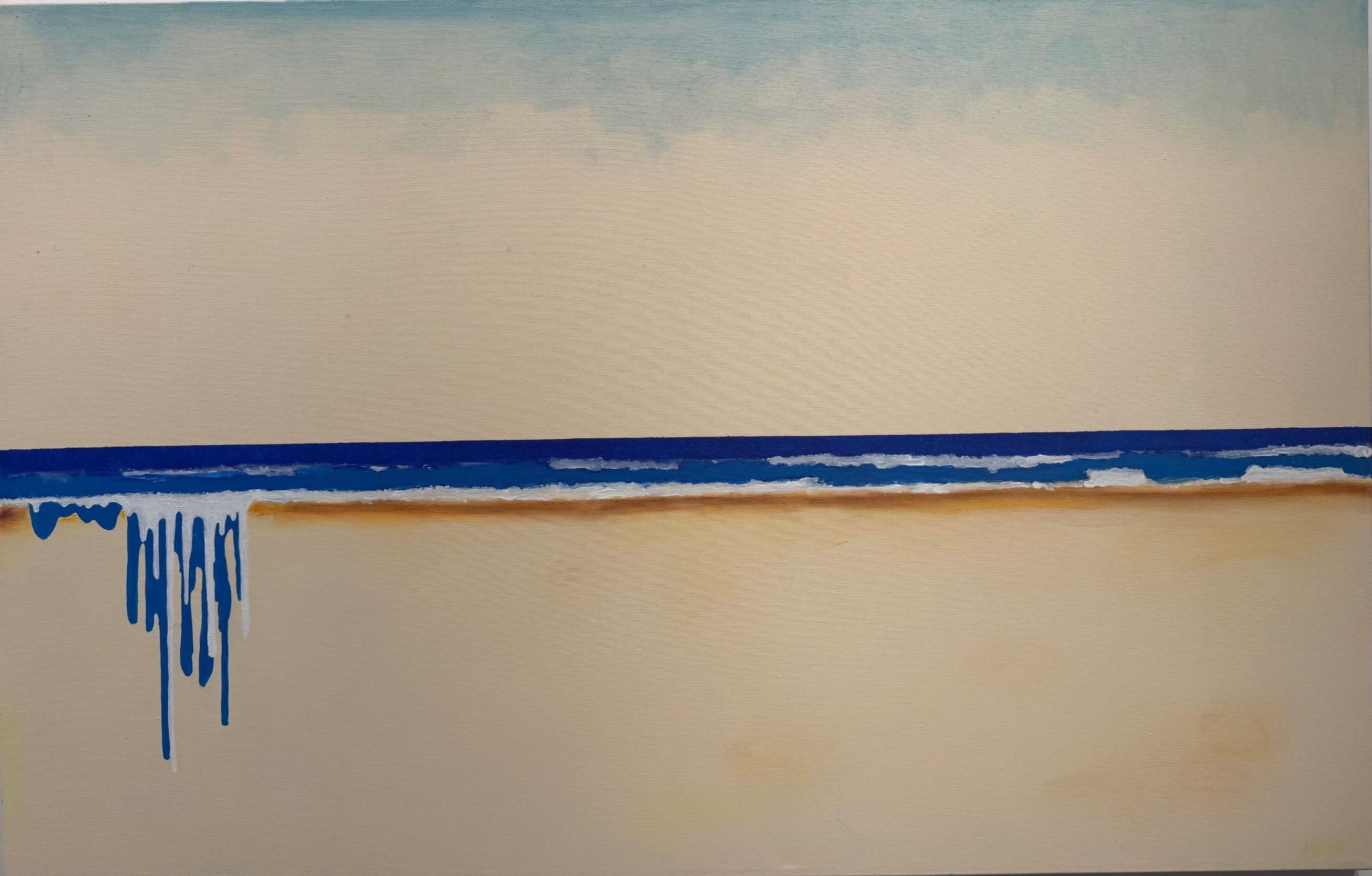 Horst Güntheroth Abstract Painting - Leaking Sea - contemporary art seascape abstract minimalist art