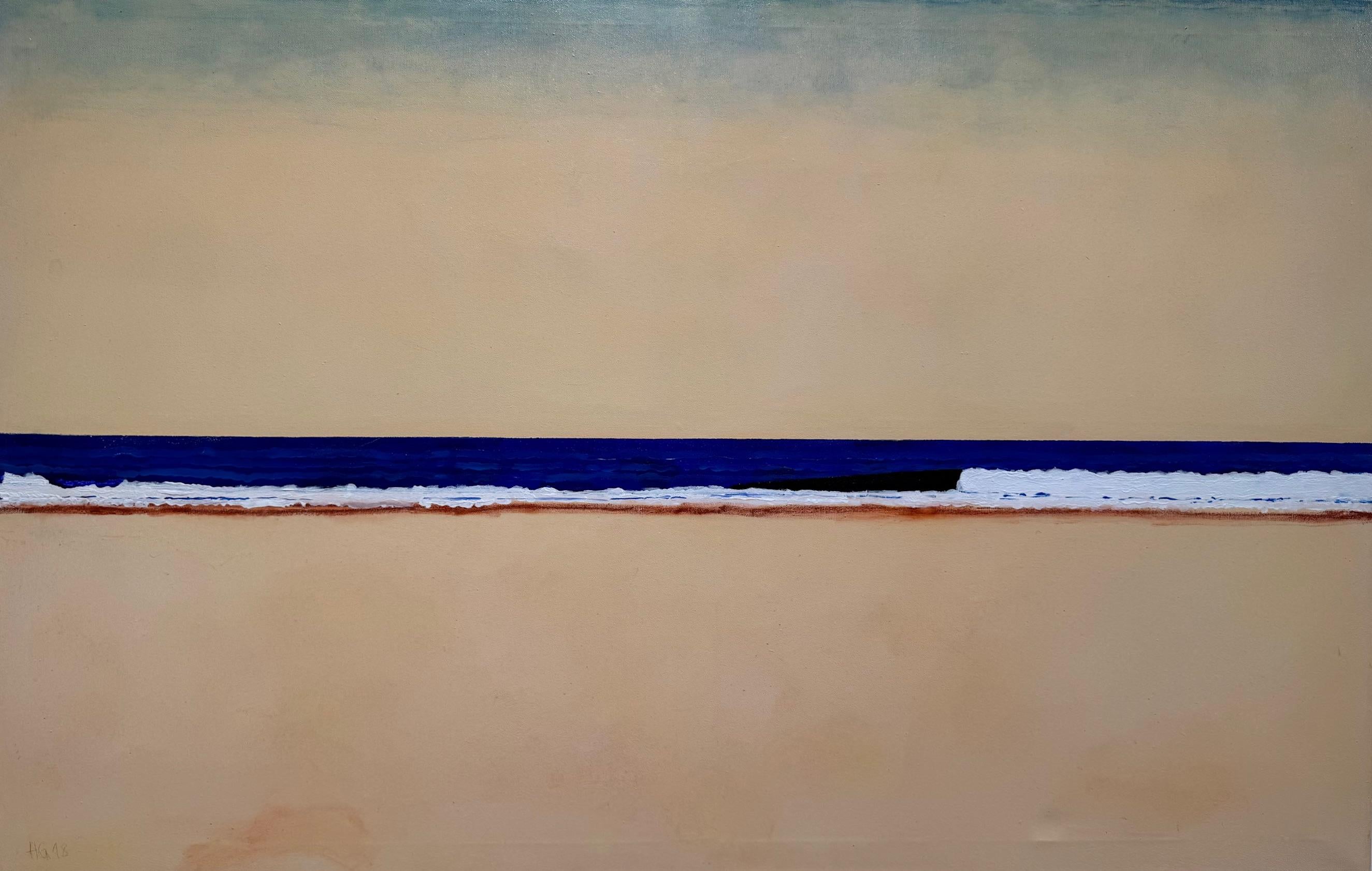 Abstract Painting de Horst Güntheroth - Mar II - arte contemporáneo paisaje marino arte abstracto minimalista