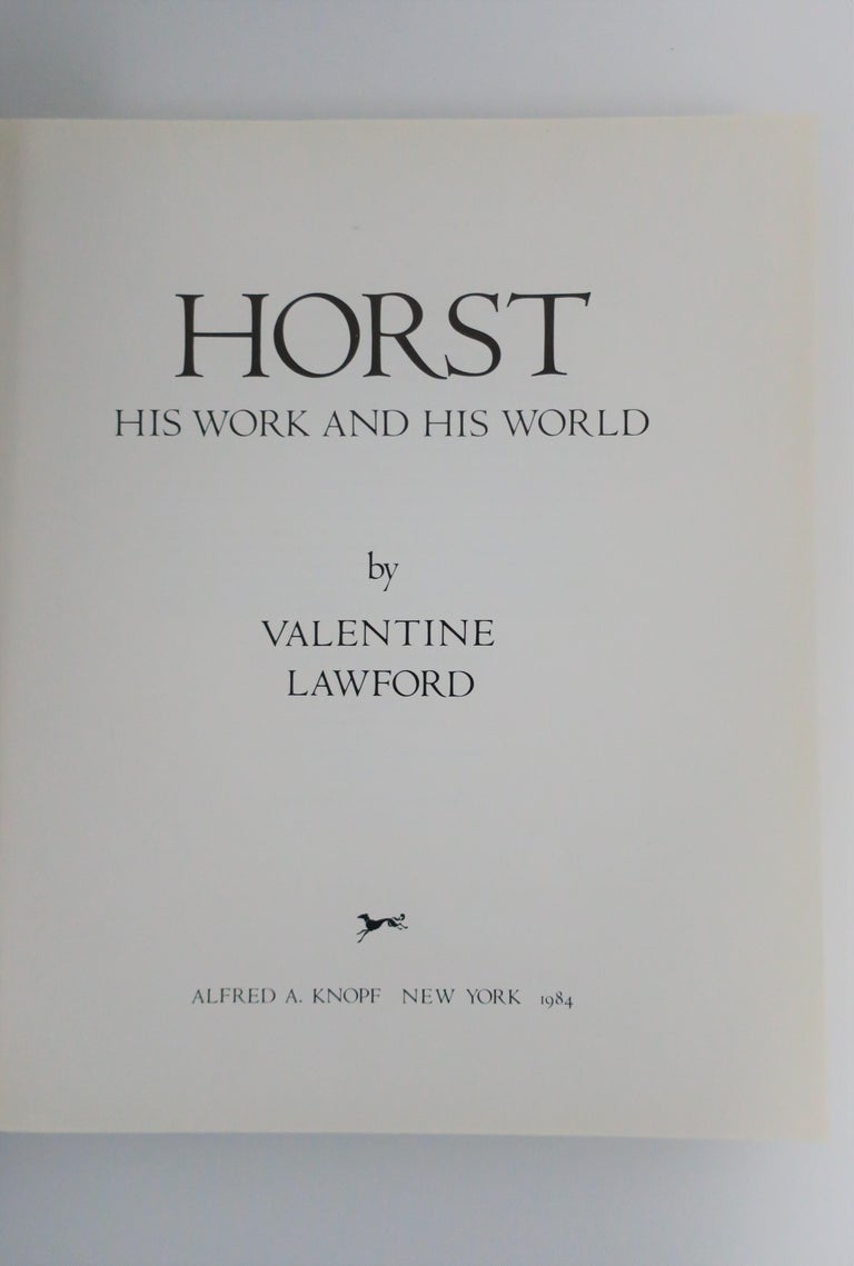 20th Century Horst: His Work and His World, Library or Coffee Table Book, First Edition, 1984 For Sale