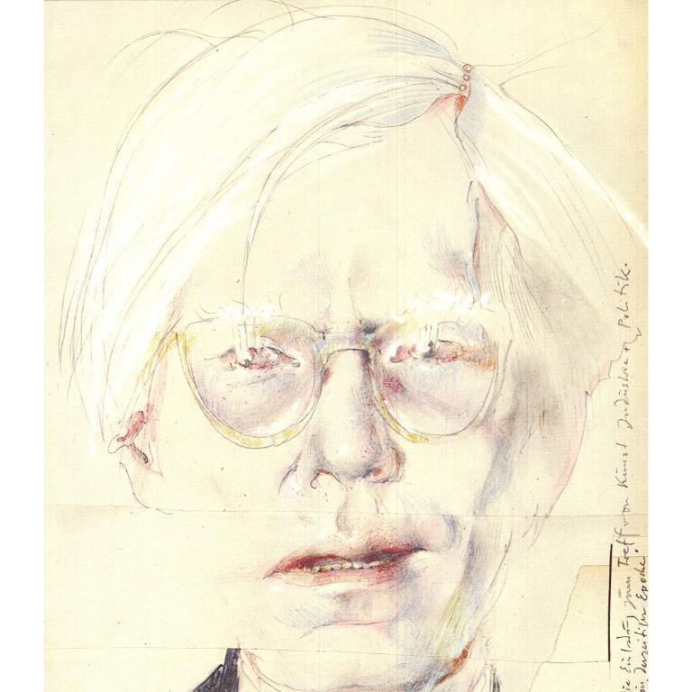 Horst Janssen 'Andy Warhol: All is Pretty' 1979- Offset Lithograph For Sale 3