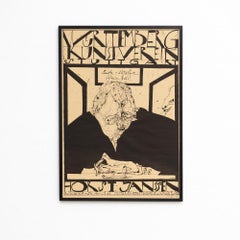 Horst Janssen, Stuttgart, lámina en blanco y negro enmarcada y firmada a mano, década de 1960