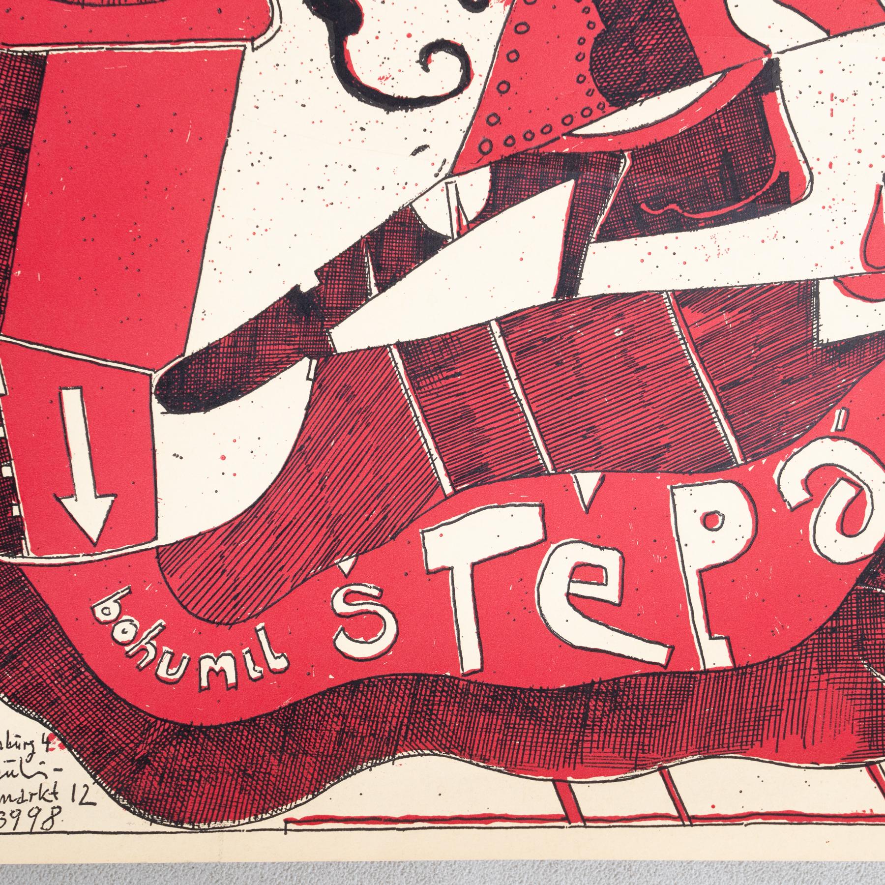 Lámina firmada por Horst Janssen - Llamativa obra de arte roja y negra de los años 60 en Bueno estado para la venta en Barcelona, Barcelona