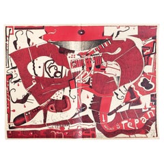 Horst Janssen - Gravure signée - Œuvre d'art des années 1960 en rouge et noir