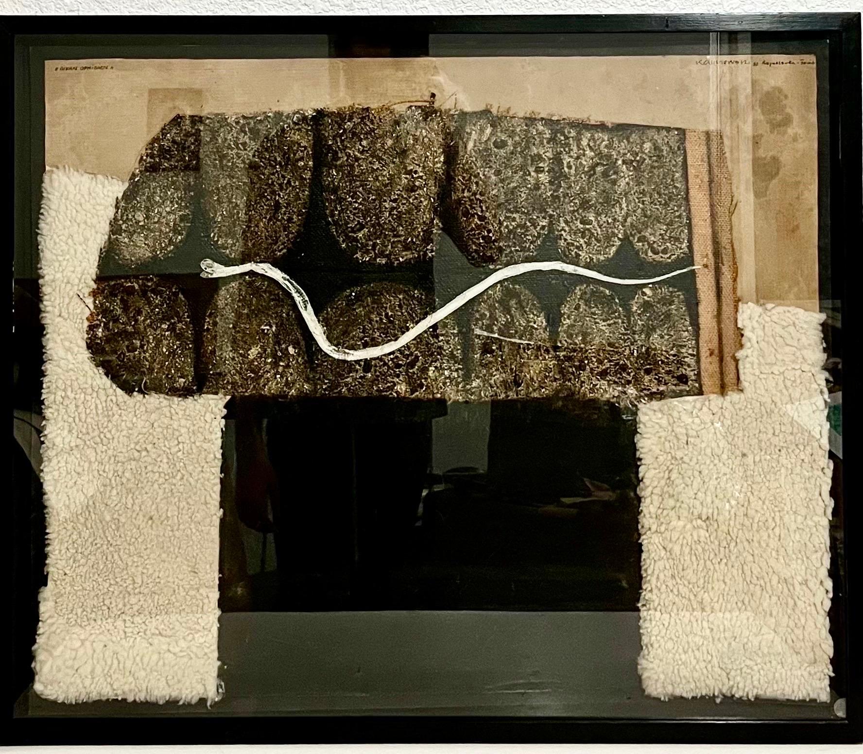 Horst Kalinowski Collage abstracto Ensamblaje Técnica mixta Escultura Pintura en venta 2