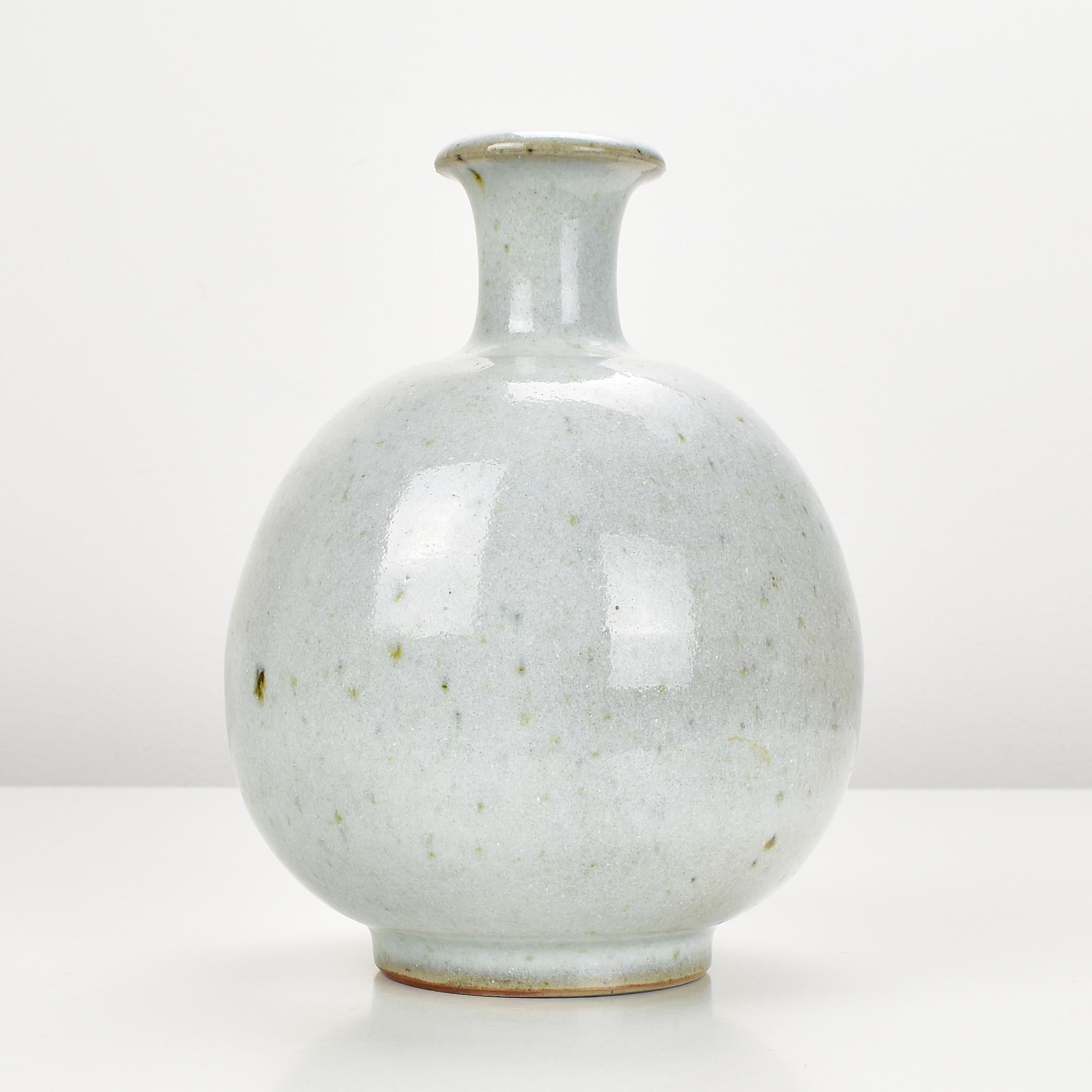 German Horst Kerstan Studio Art Pottery Vase signed & dated 1980 Glazed Stoneware For Sale