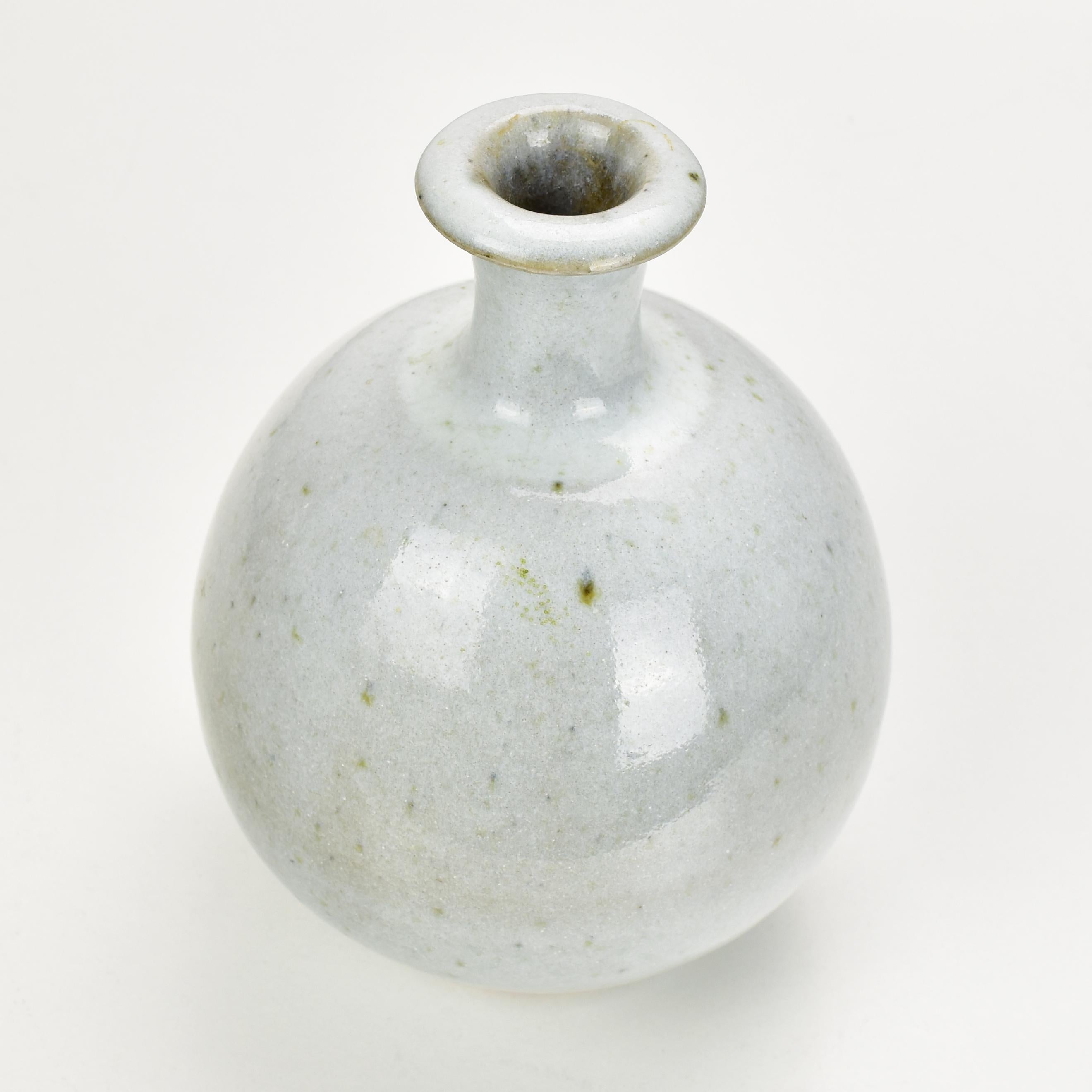 Late 20th Century Horst Kerstan Studio Art Pottery Vase signed & dated 1980 Glazed Stoneware For Sale