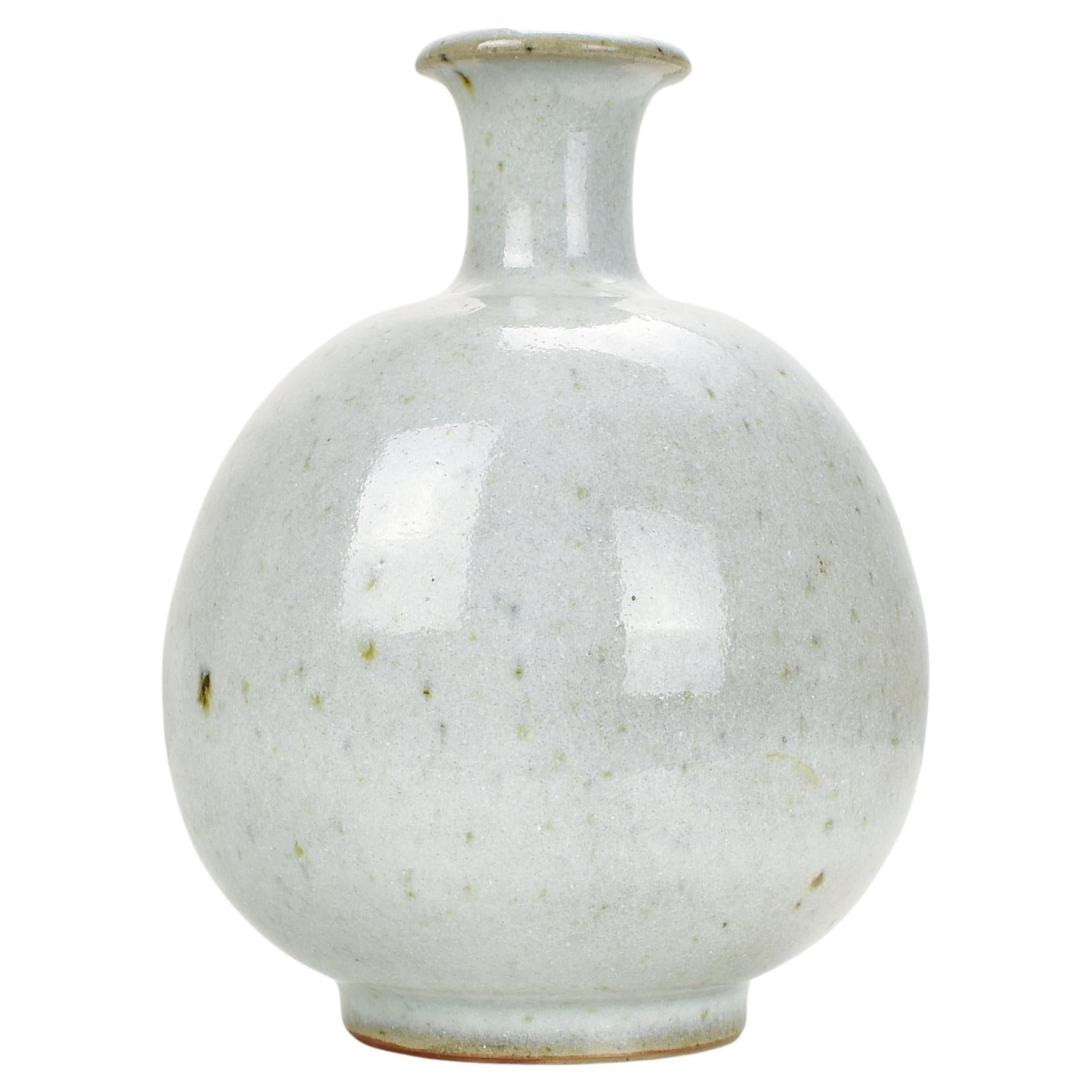 Horst Kerstan Studio Art Pottery Vase signed & dated 1980 Glazed Stoneware For Sale
