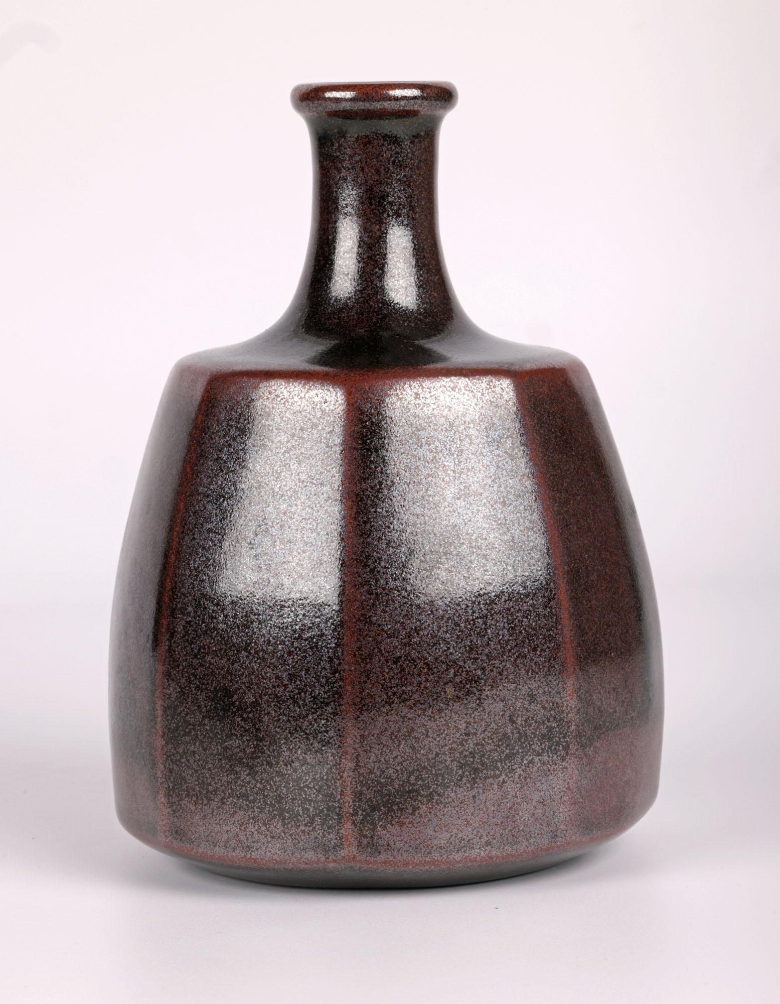 Horst Kerstan West German Studio Pottery Tenmoku Vase For Sale 3