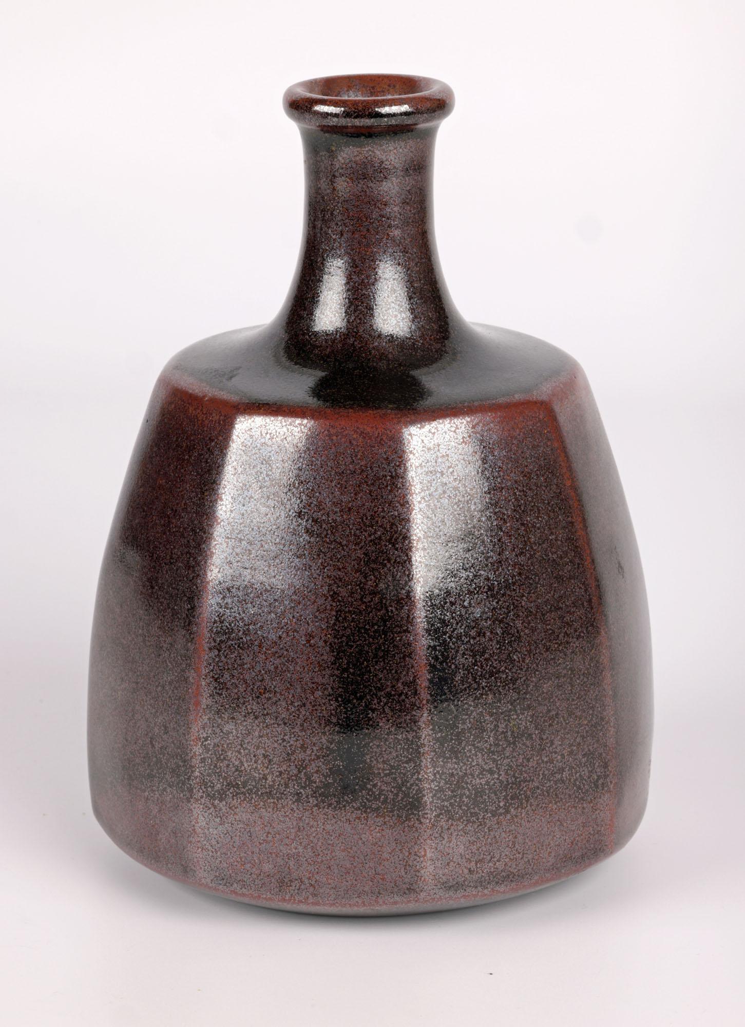 Horst Kerstan West German Studio Pottery Tenmoku Vase For Sale 5