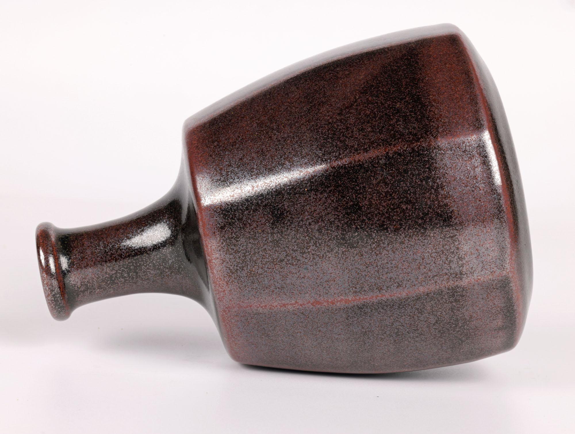 Horst Kerstan West German Studio Pottery Tenmoku Vase For Sale 2