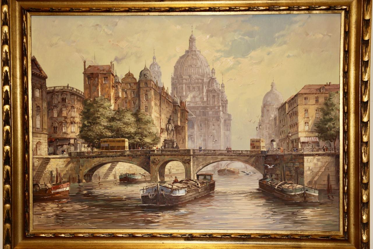 Horst Miesler, View of the Berlin Cathedral and the Spree. For Sale 3