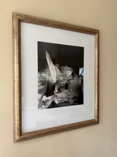 "Birthday Gloves" fashion photography, black and white, elegant woman, framed