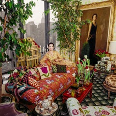 Gloria Vanderbilt at home, New York City