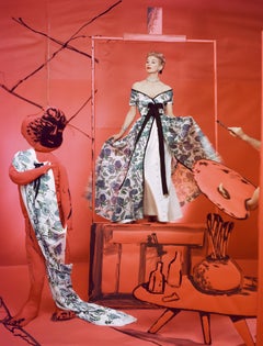 Fashion in Color - Lisa Fonssagrives, Dress by Pierre Balmain, 1953