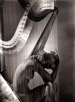Lisa With Harp, 1939 - Horst P. Horst (Black and White Photography)