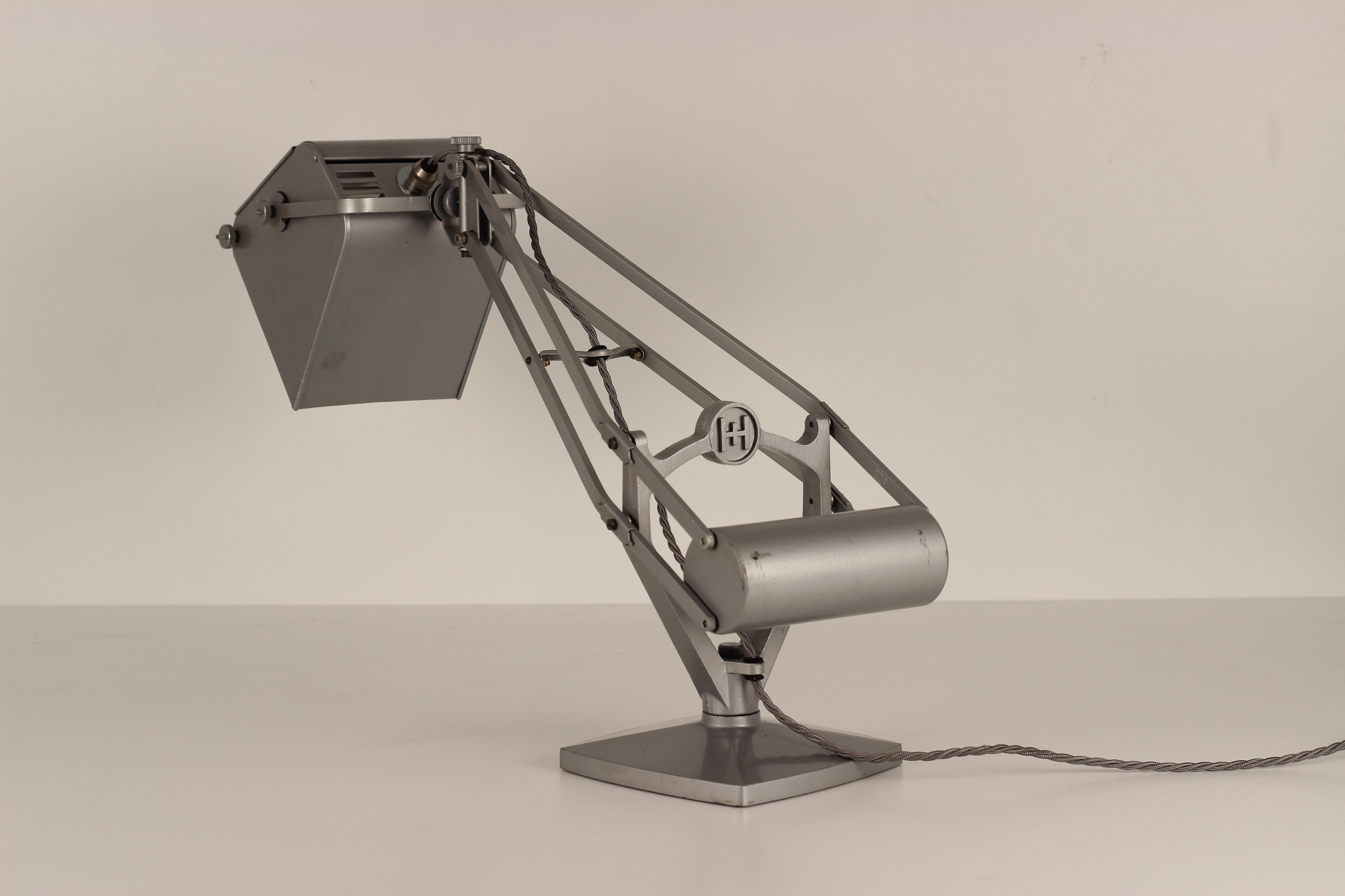 Mid-20th Century Horstmann Magnifying Glass Anglepoise Work Lamp Made in the 1930’s