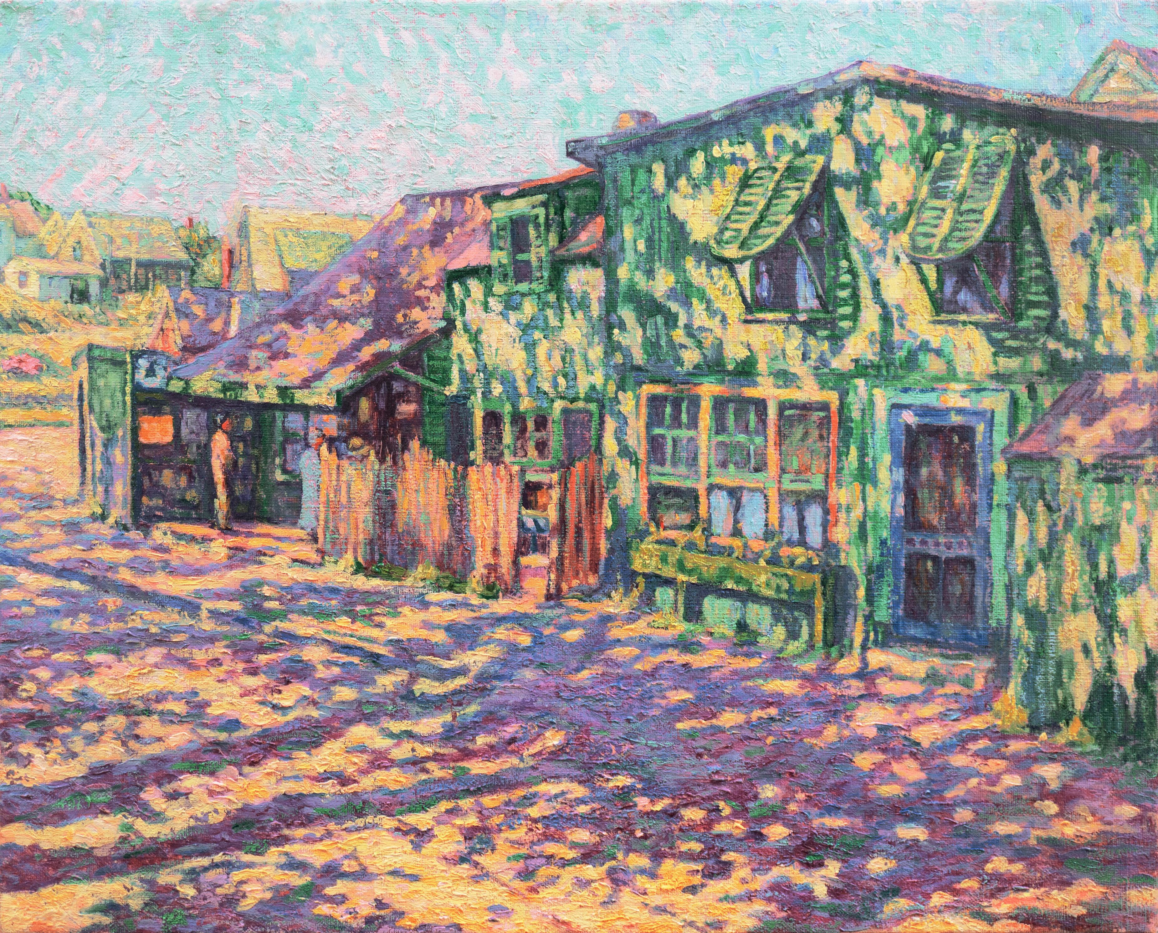 „Old Country Store, Ontario“, Kanada, Maler Eleven, Postimpressionistisches Ölgemälde – Painting von Hortense Mattice Gordon