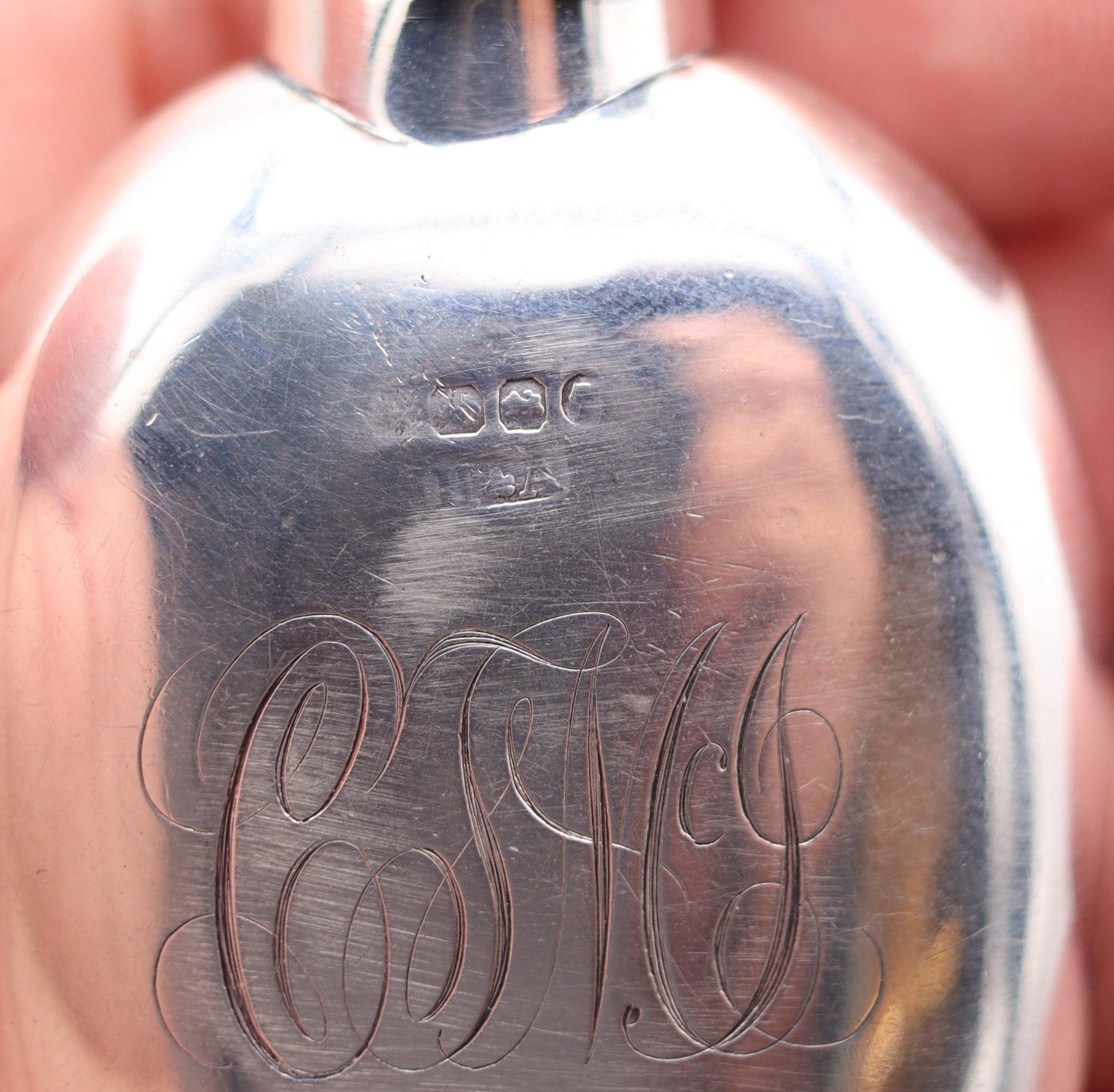 HORTON & ALLDAY 1890 Jugendstil emaillierte Parfümflasche in Sterling Silber (Mittleres 19. Jahrhundert) im Angebot